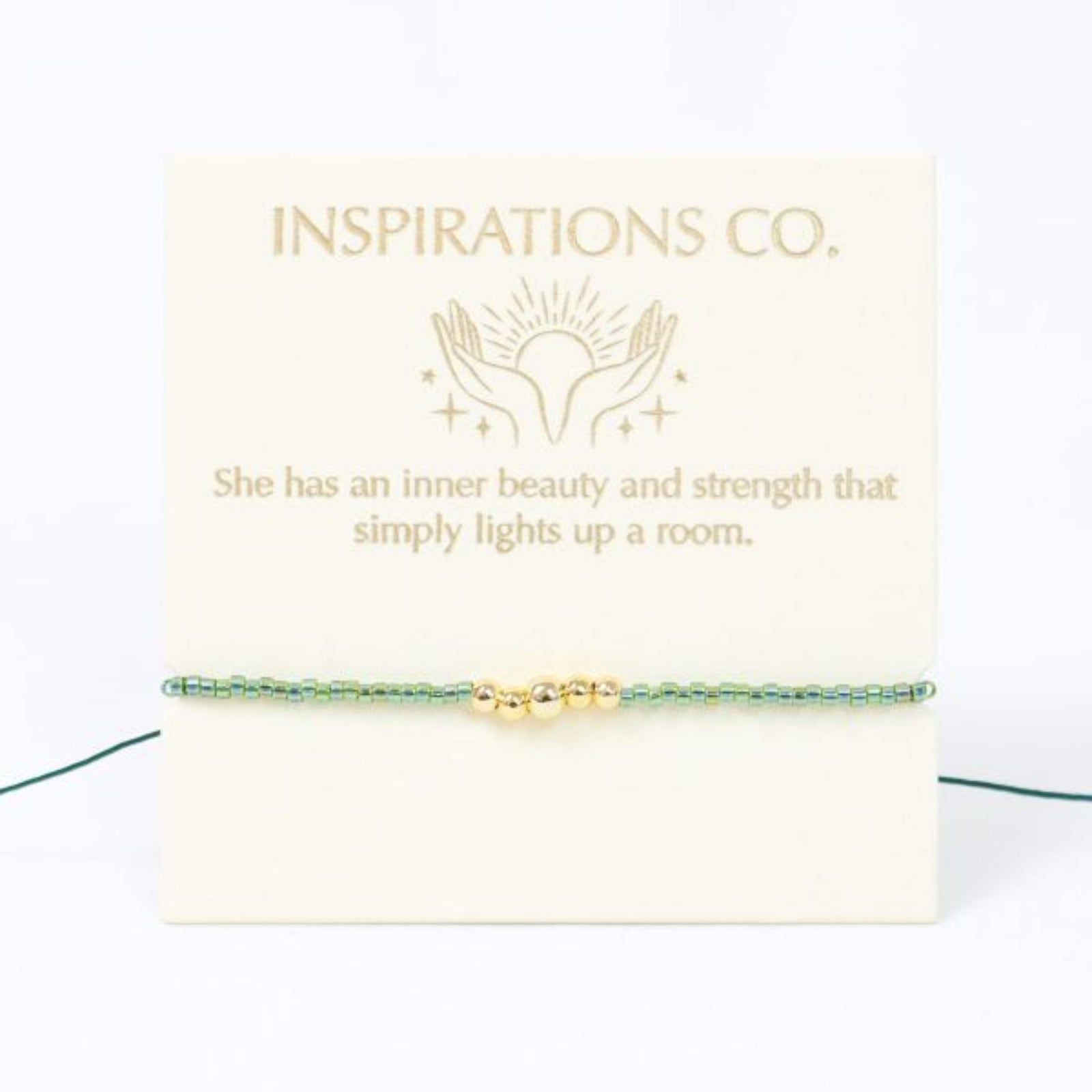 Inspiration Bracelet Green and Gold