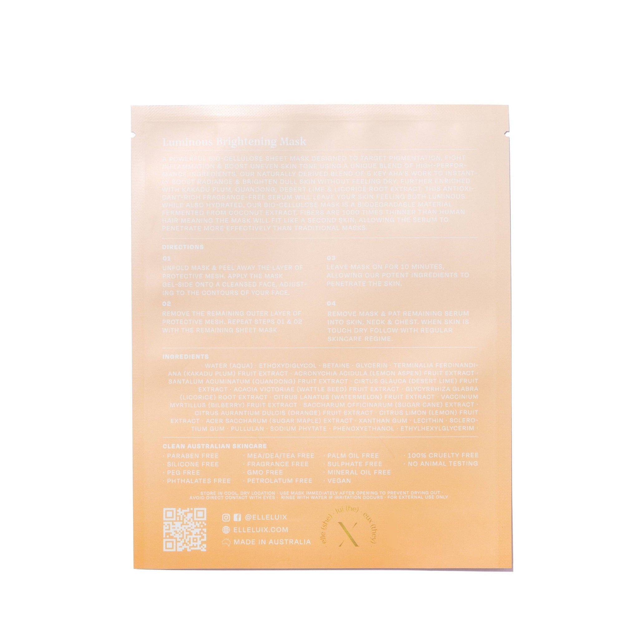 Product packaging with a gradient design on a white background