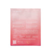Product packaging with text and a QR code on a pink gradient background
