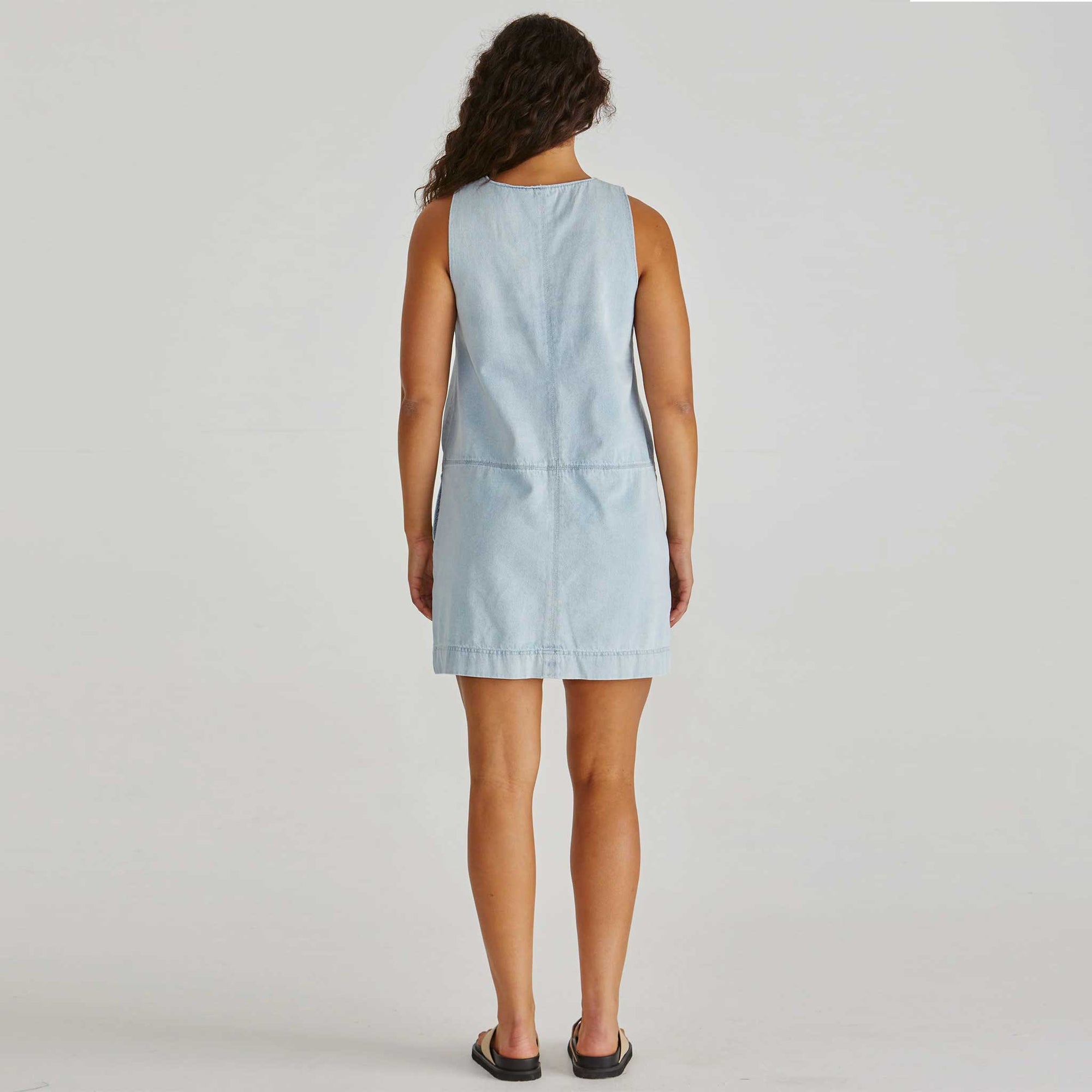 Marcy Denim Shift Dress - Bleach