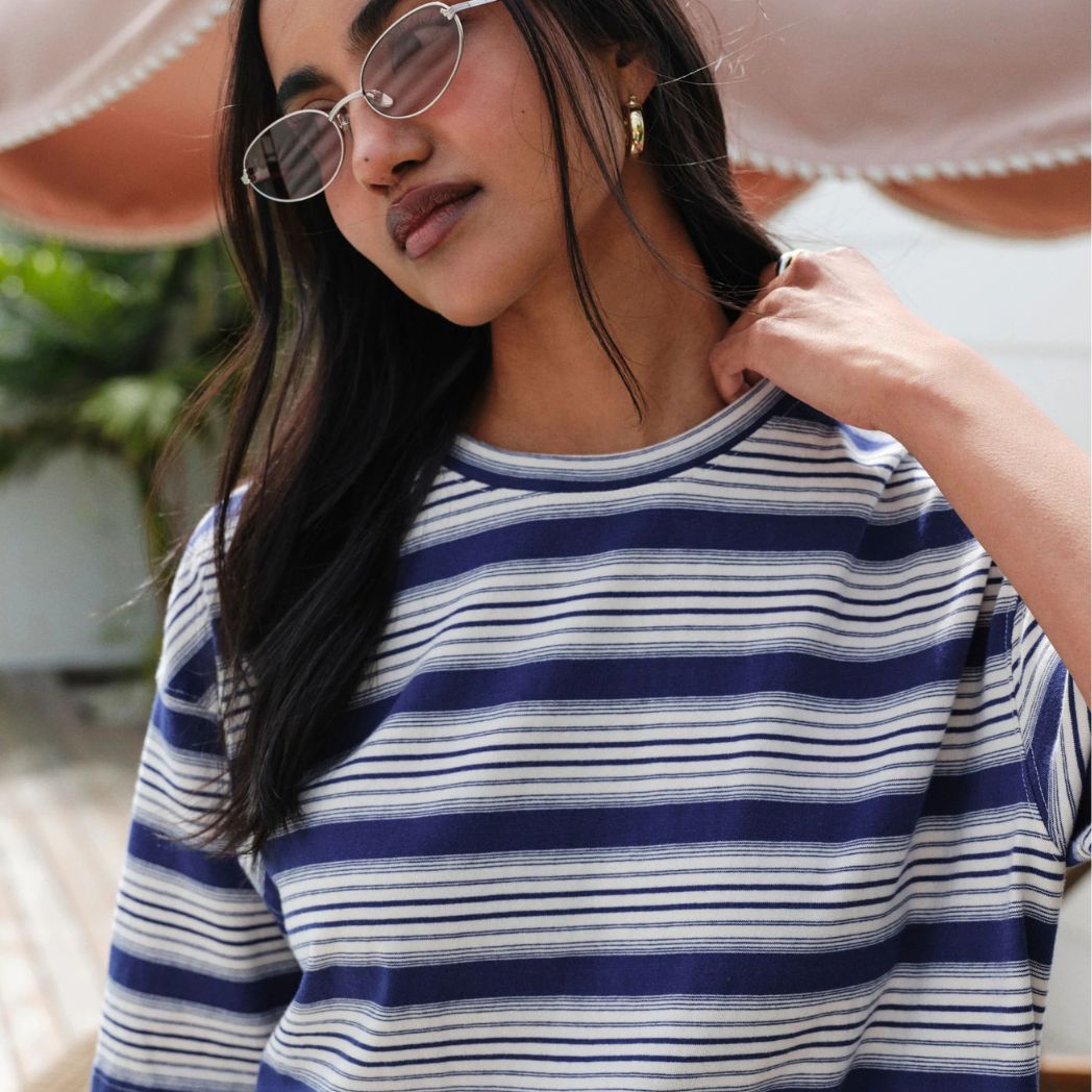 Marlowe Oversized Tunic Blue Stripe