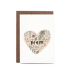 Greeting Card Mother&#39;s Day Floral Heart