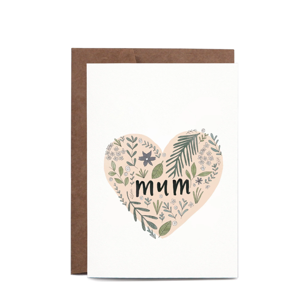 Greeting Card Mother's Day Floral Heart