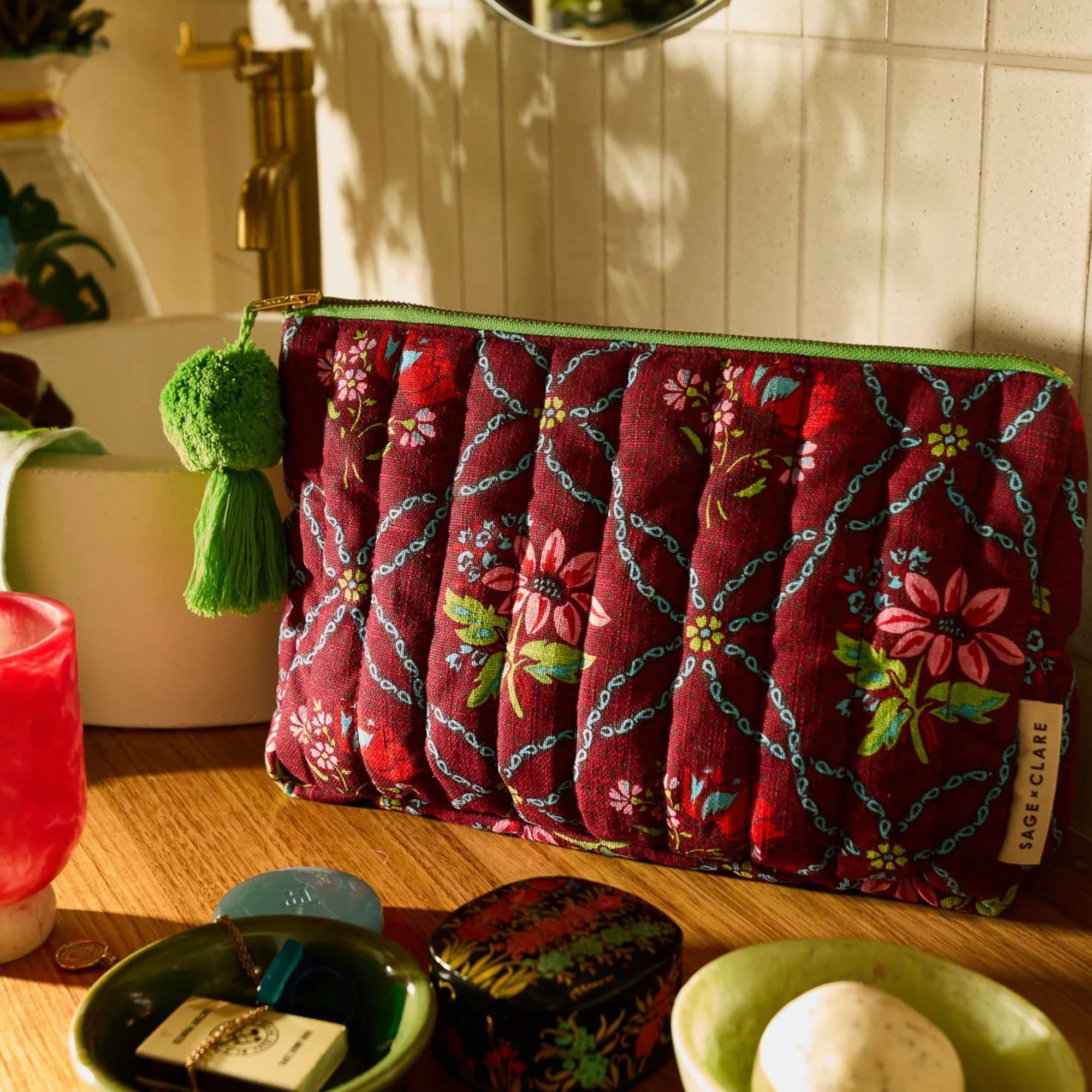 Norali Quilted Cosmetic Bag