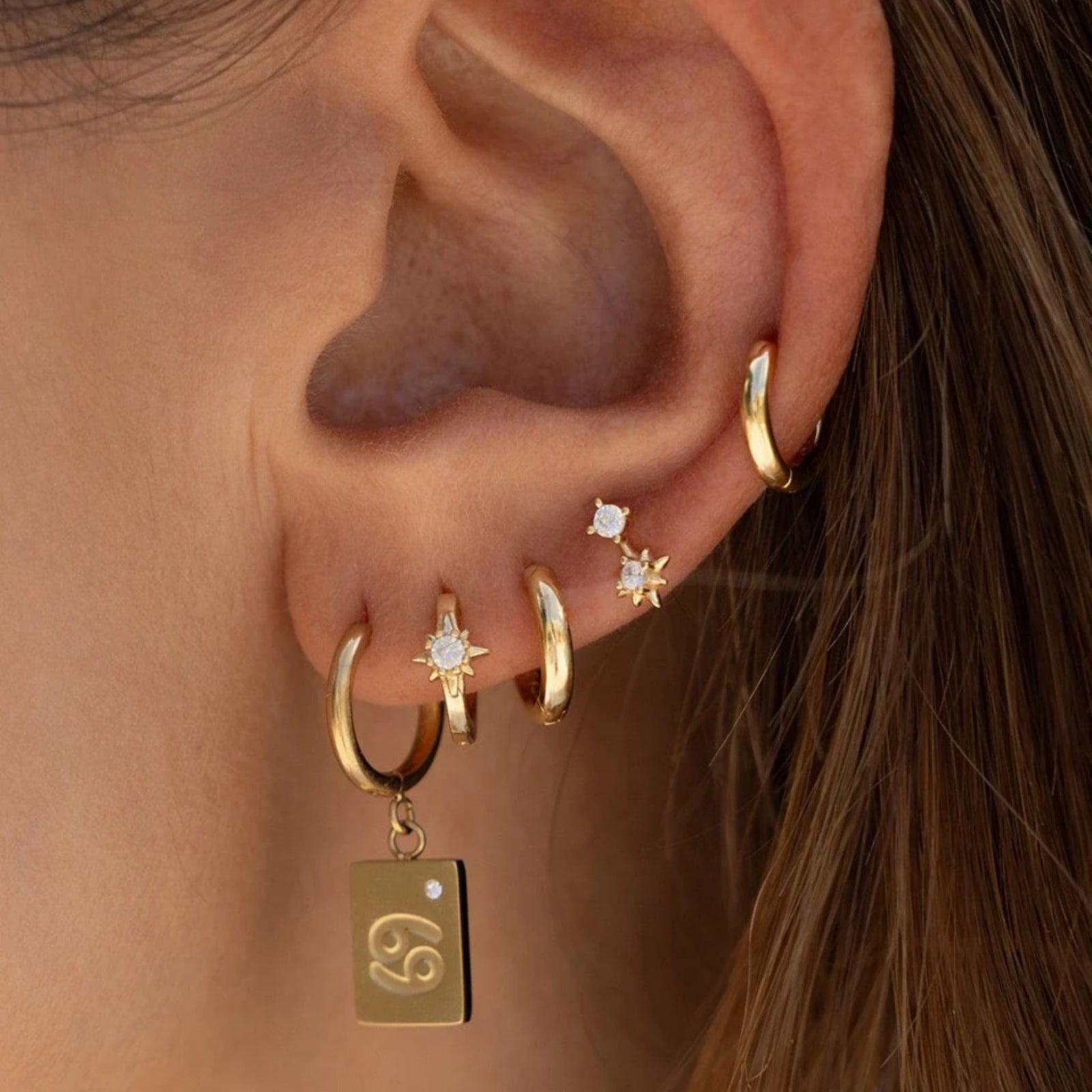 Nova Gold Huggie Earrings