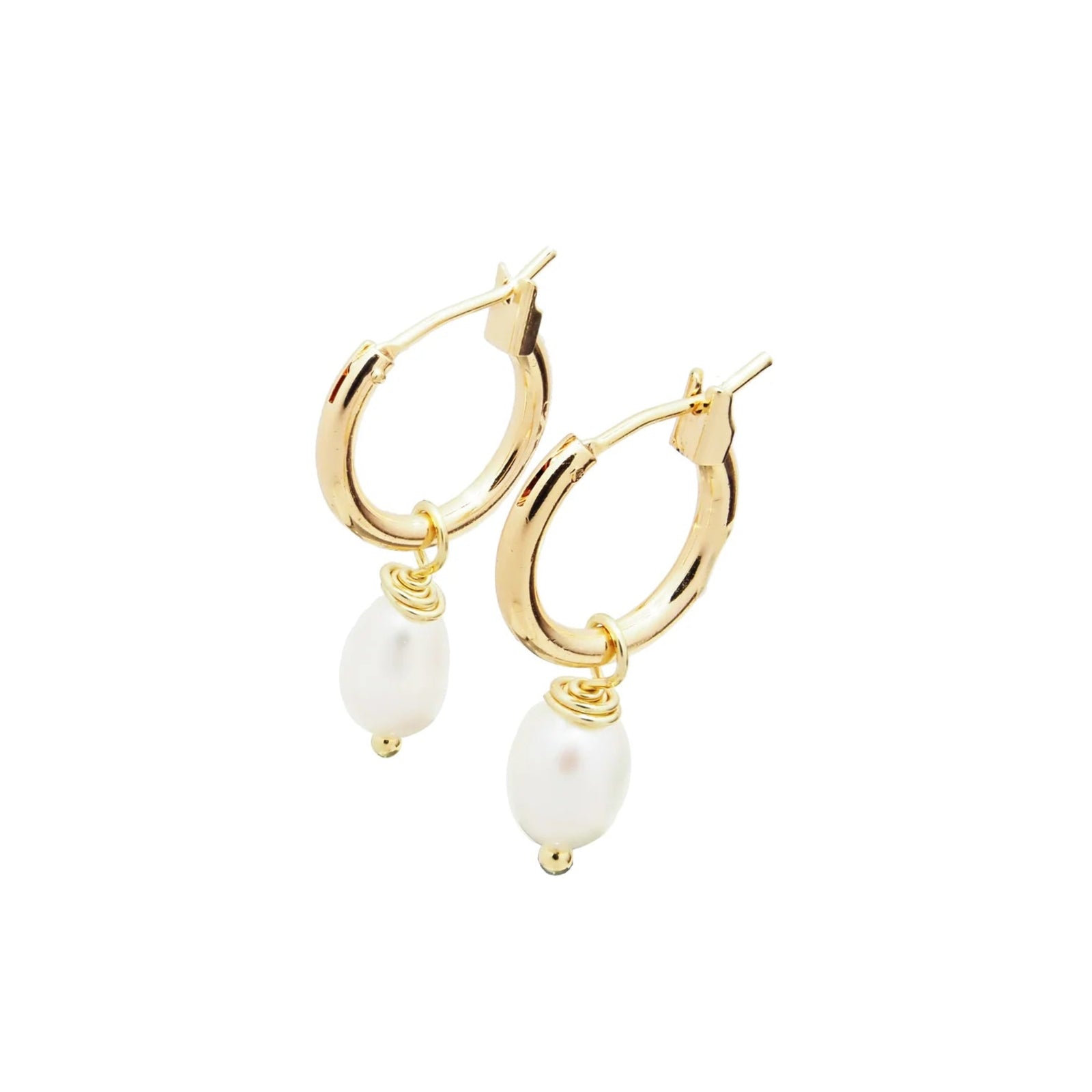 Freshwater Pearl Huggie Earrings