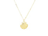 18K Gold Filled Textured Shell Pendant