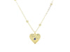 18k Gold Filled Evil Eye Heart