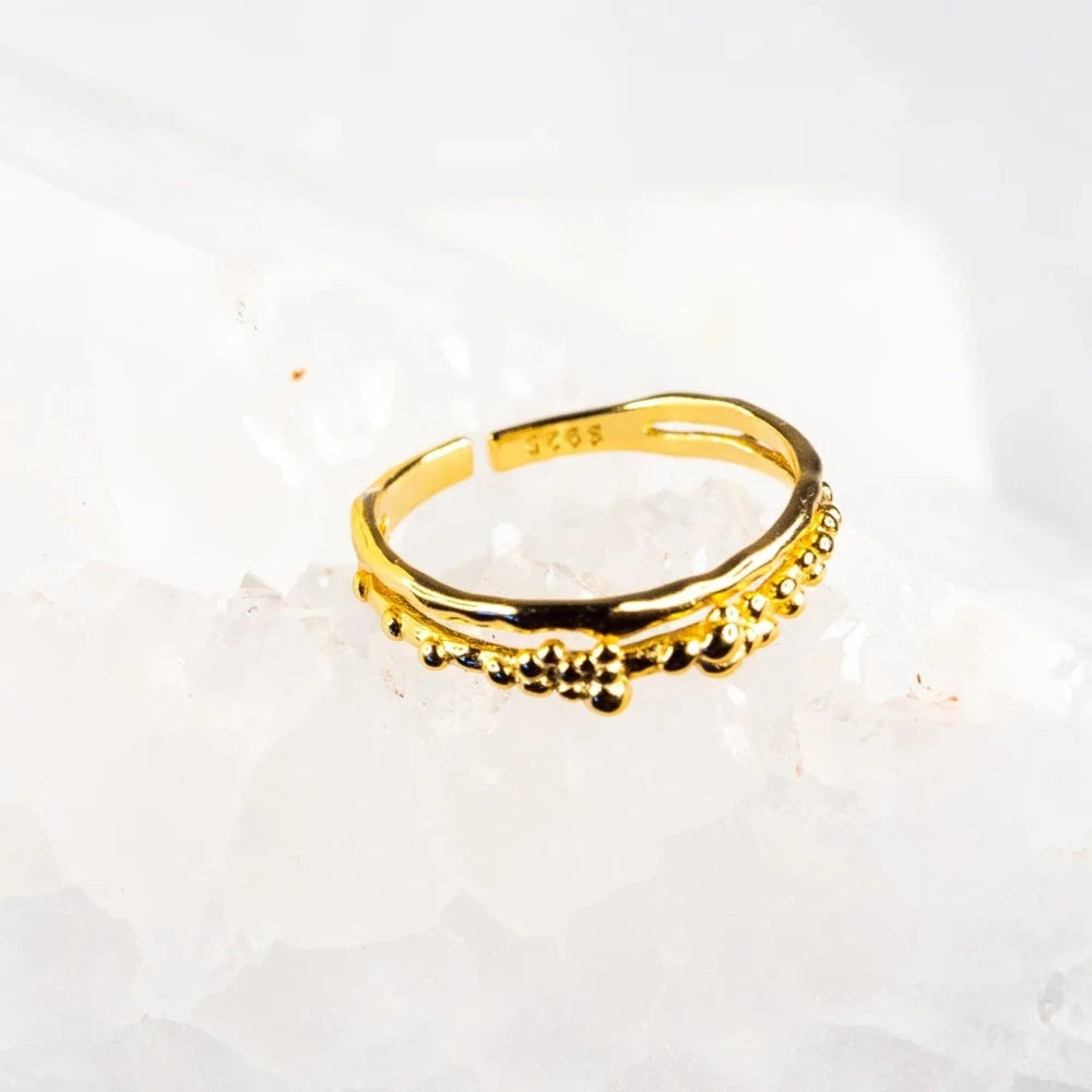 18K Gold Vermeil Stackable Irregular Ring
