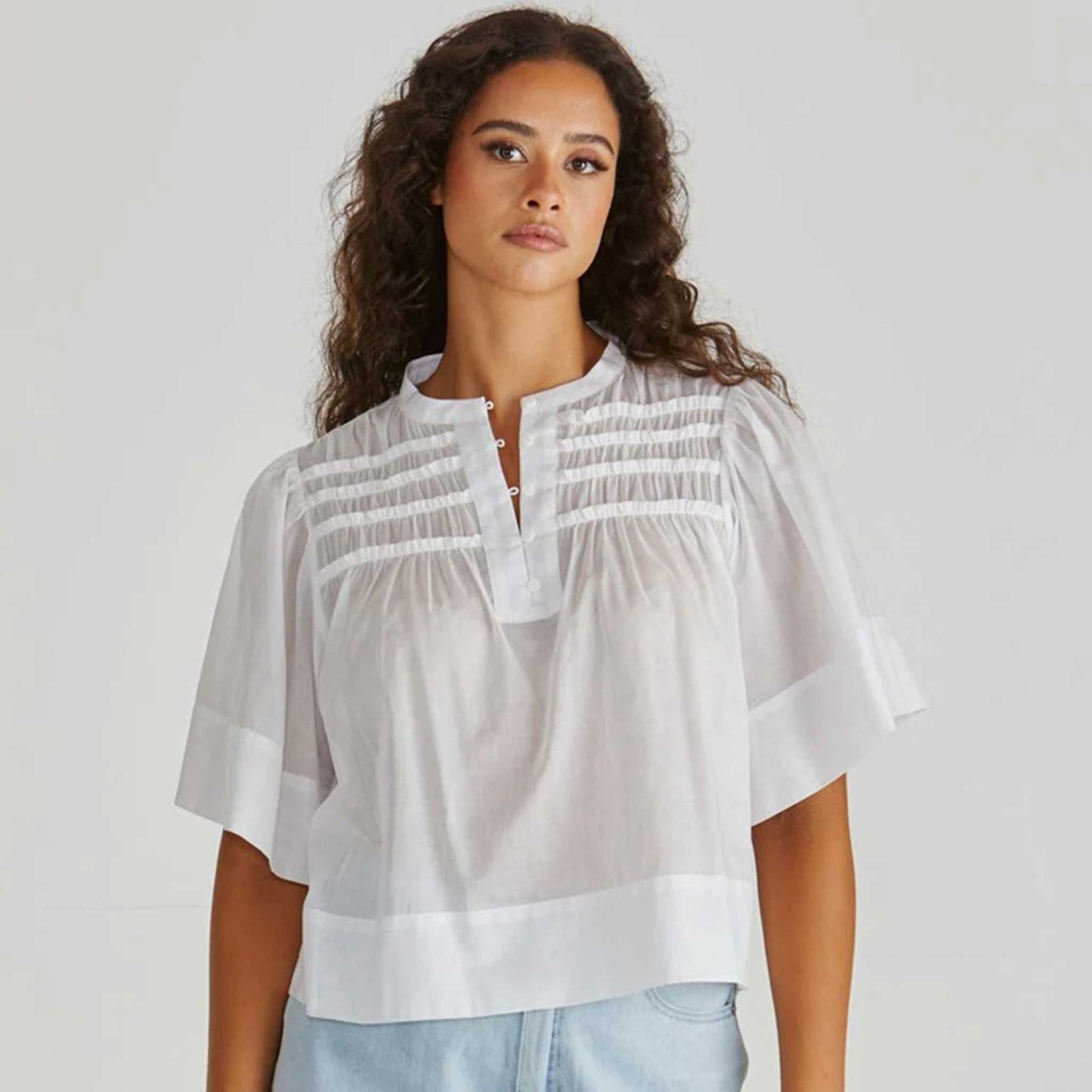 Pammi Ruffle Yoke Blouse