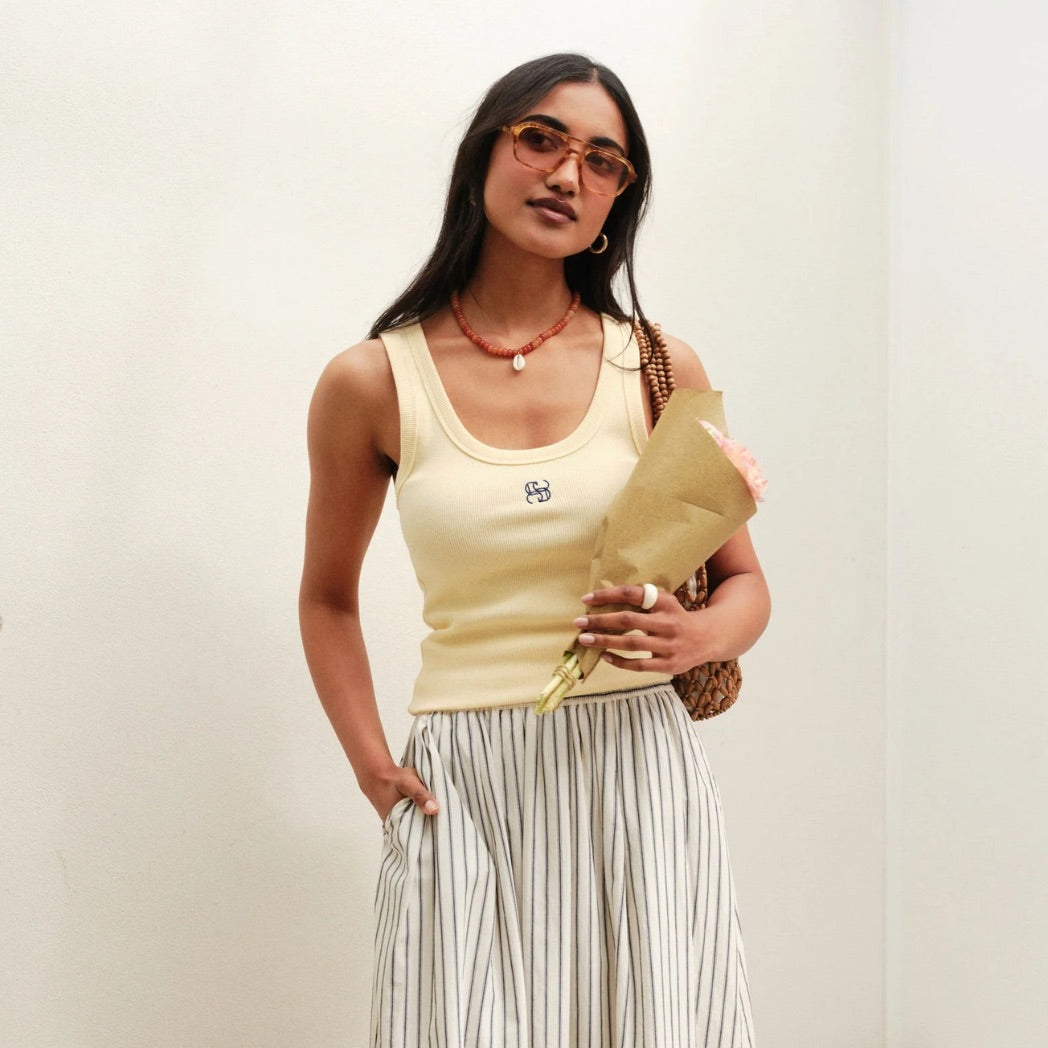 Zoe Contour Rib Scoop Tank