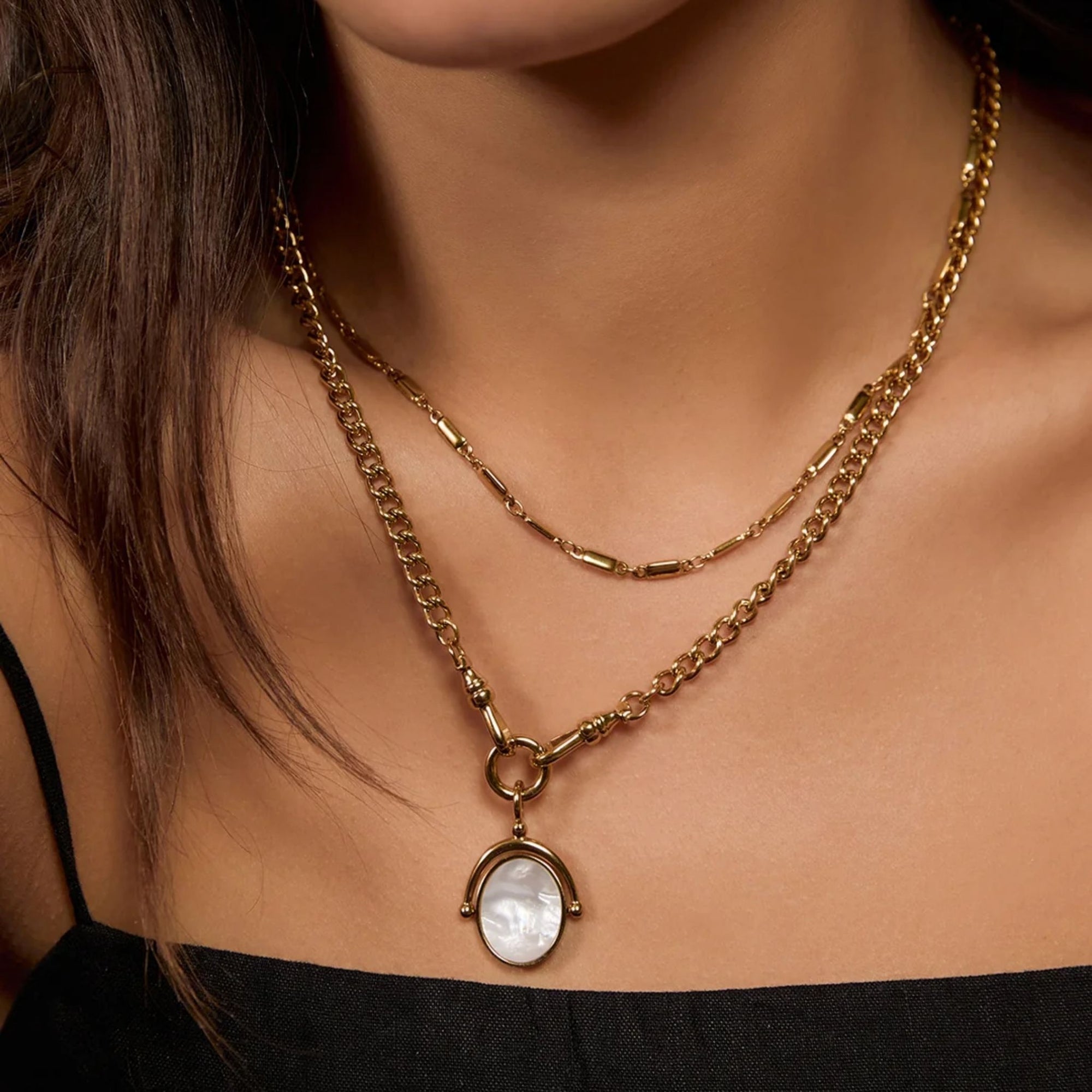 Sabine Spinner Charm Necklace