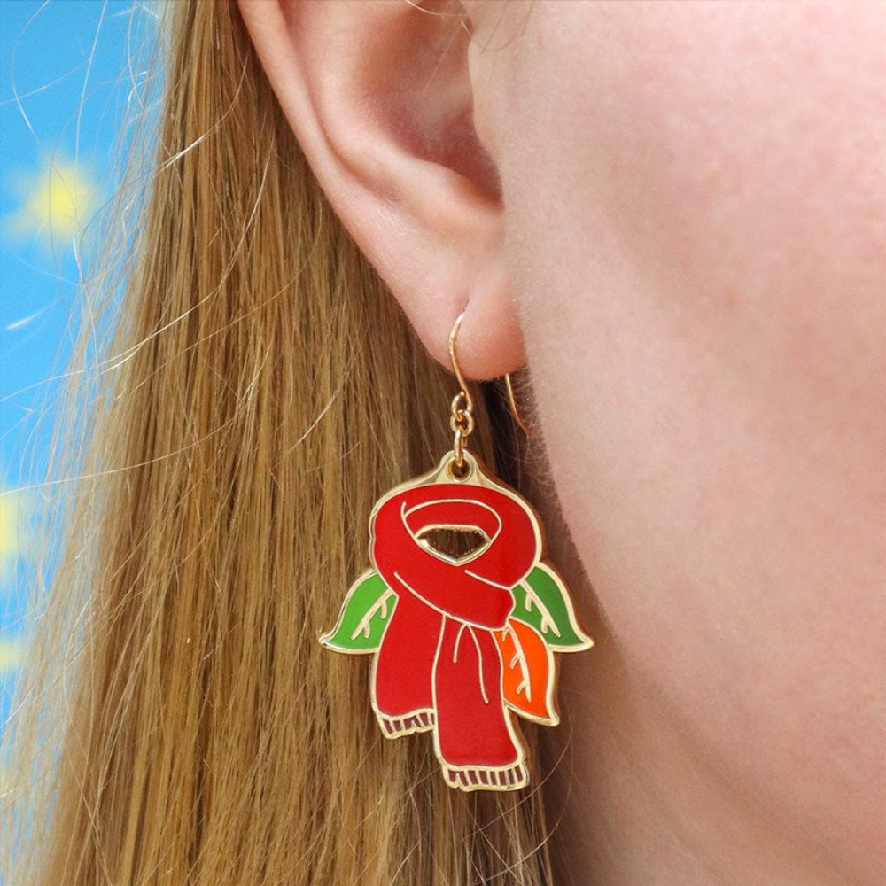 Scarf Souvenir Earrings