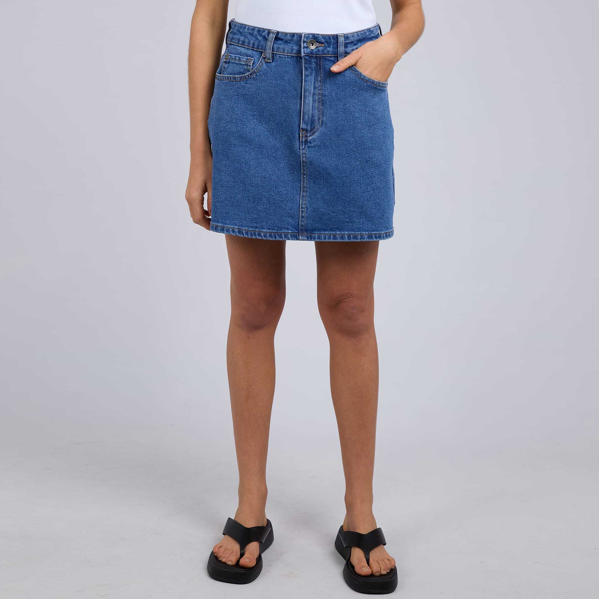 Selina Skirt - Mid Blue