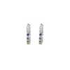 Sterling Silver Huggie with Tiny Multicoloured CZ Gems