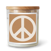Peace Sign Candle - Tan