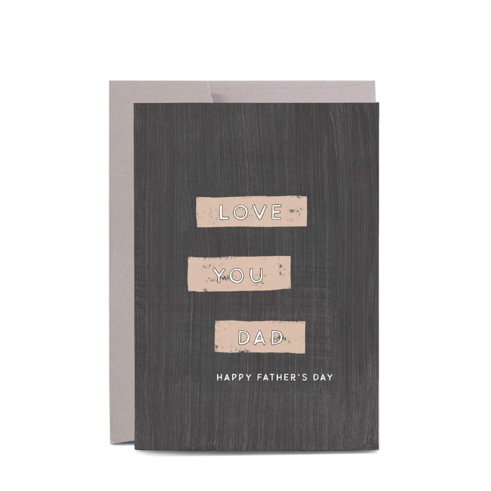 Greeting Card Love You Dad Label