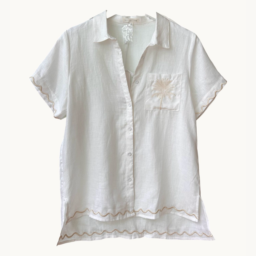 Palm Pocket Linen Shirt