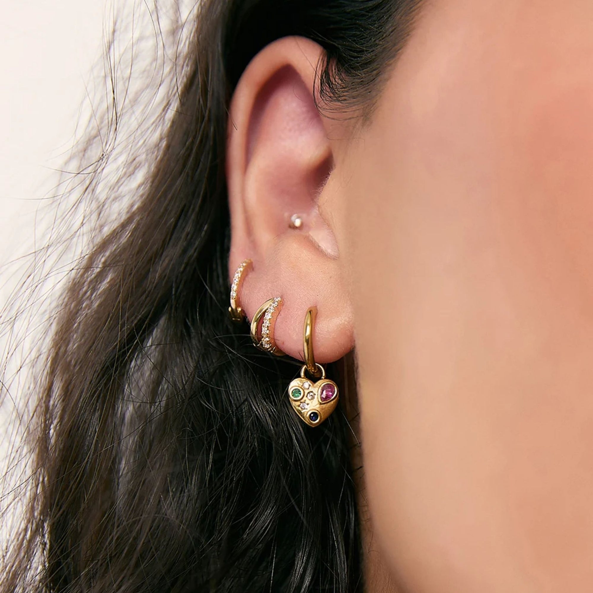 Winnie Gold Huggie Earrings Mini