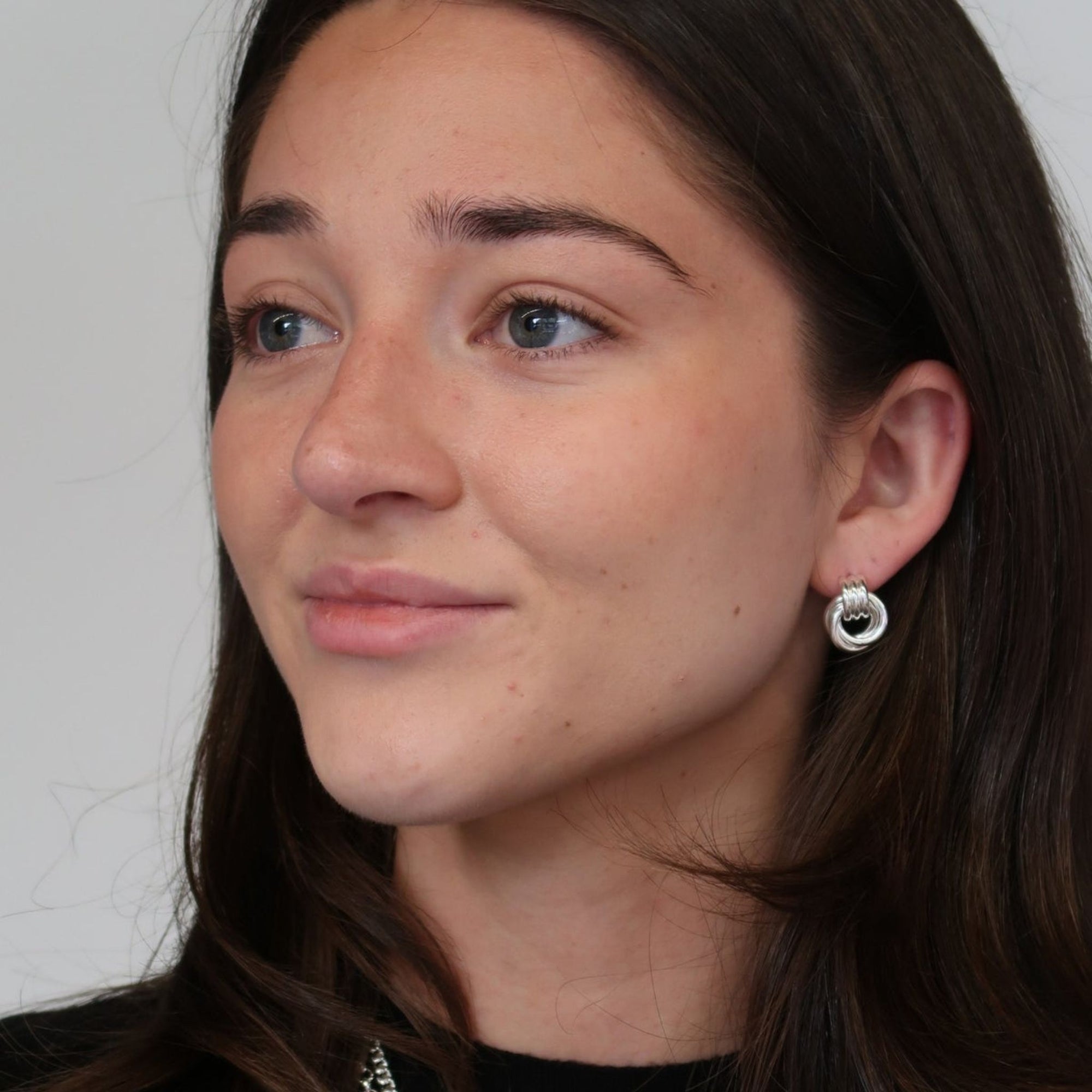 Poppy Silver Earring