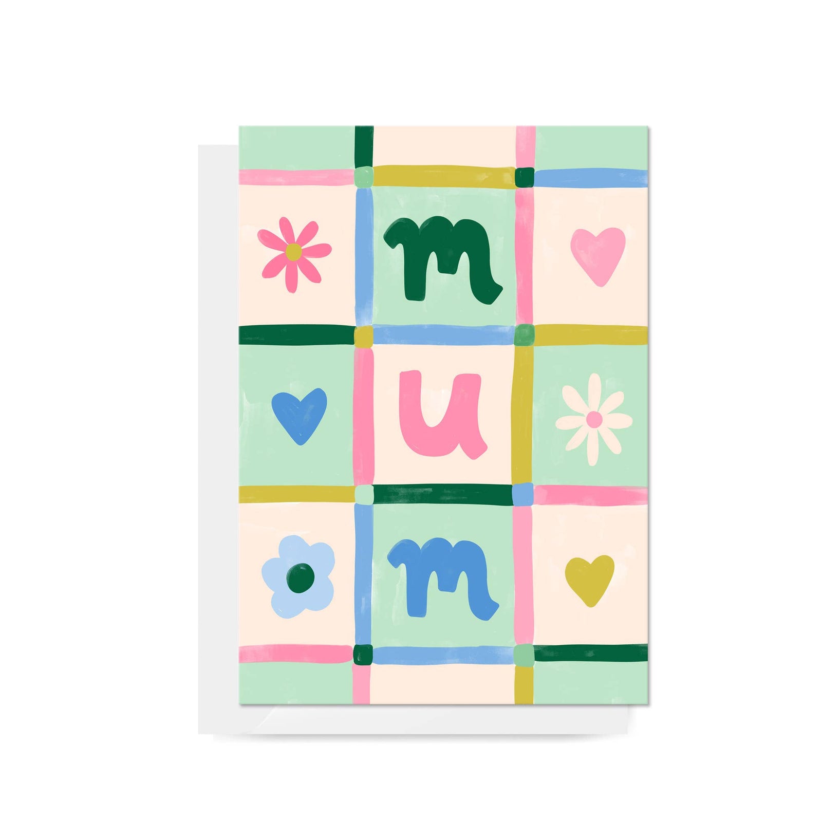 Greeting Card Patchwork Mum