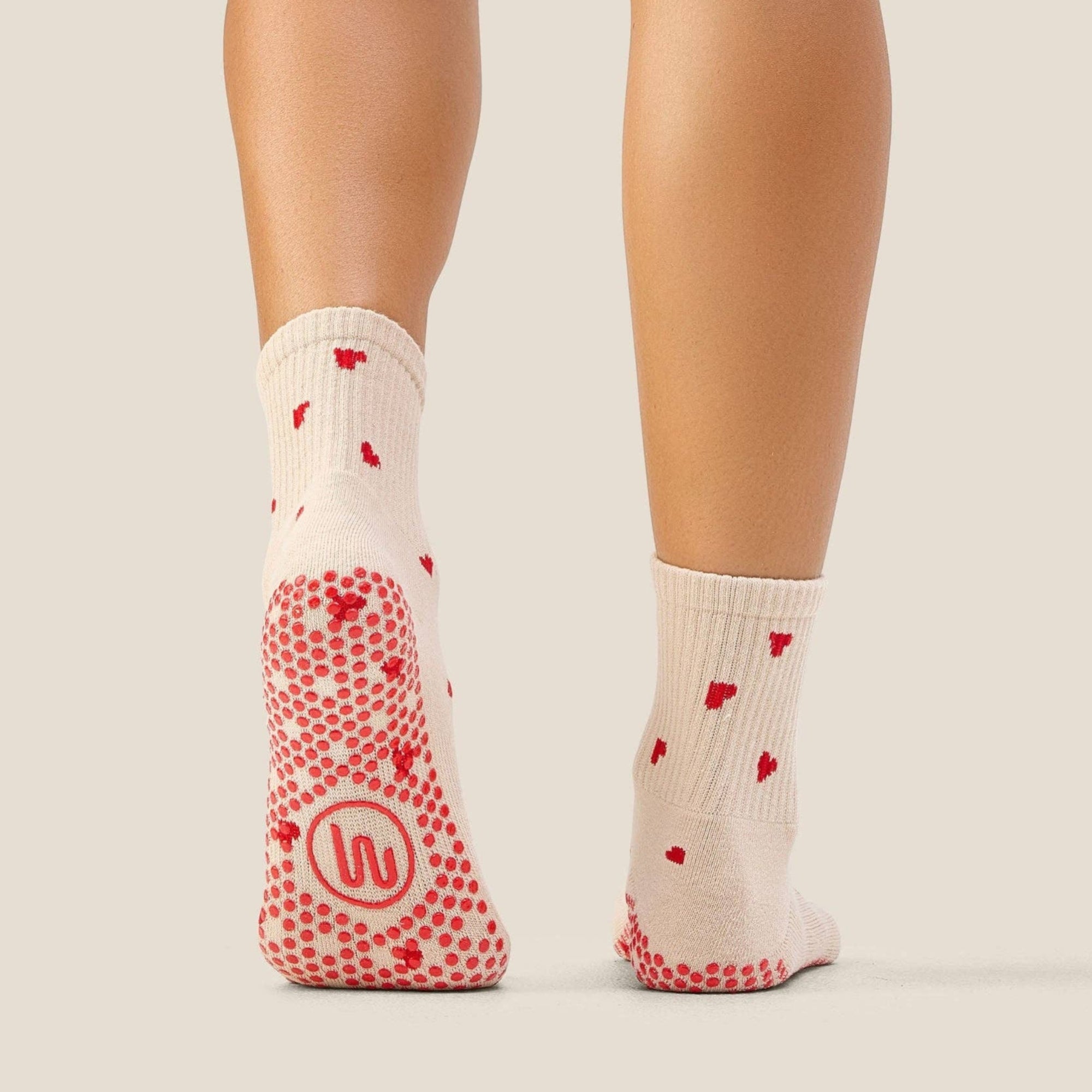 Crew Grip Socks Love Me Beige