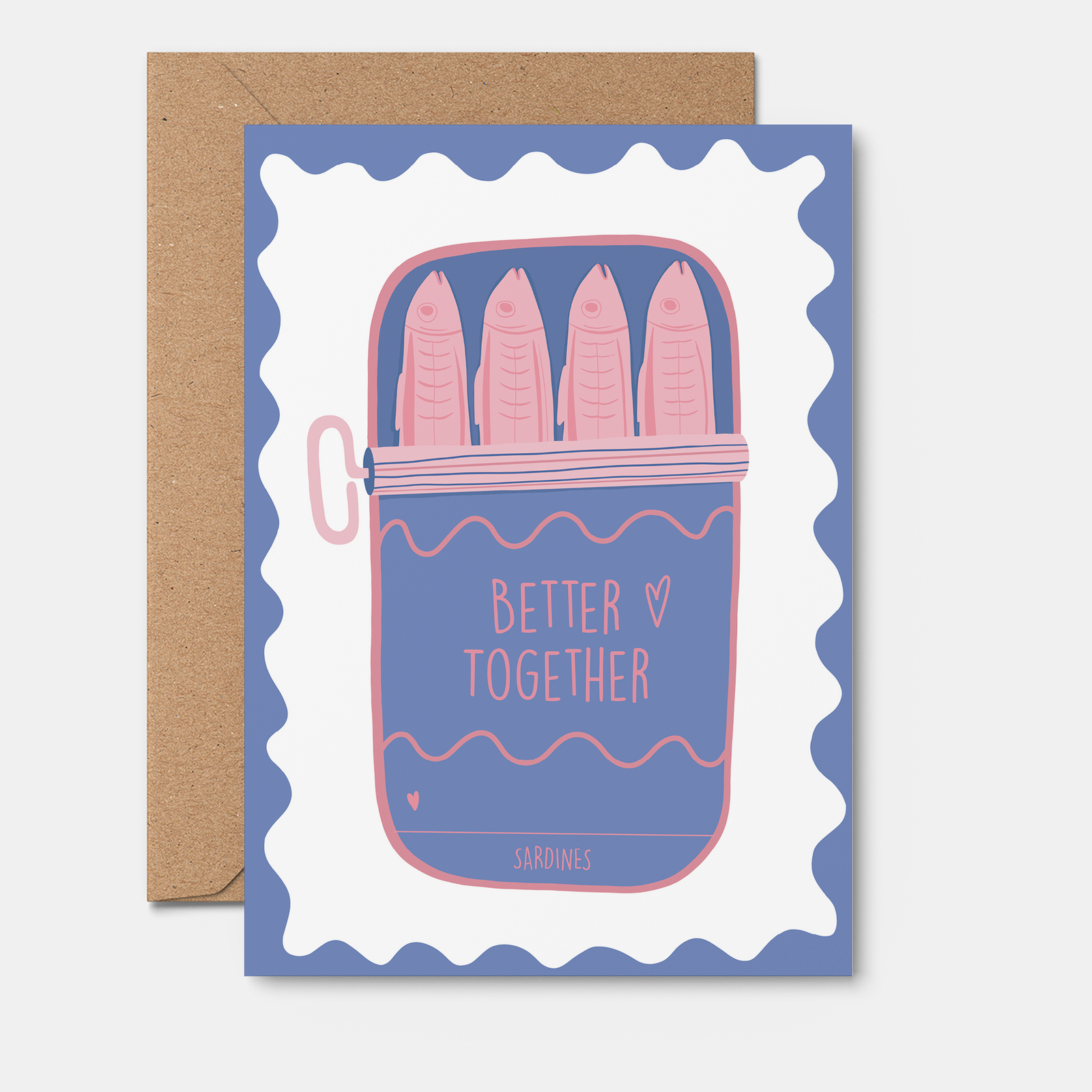 Greeting Card Better Together Sardines