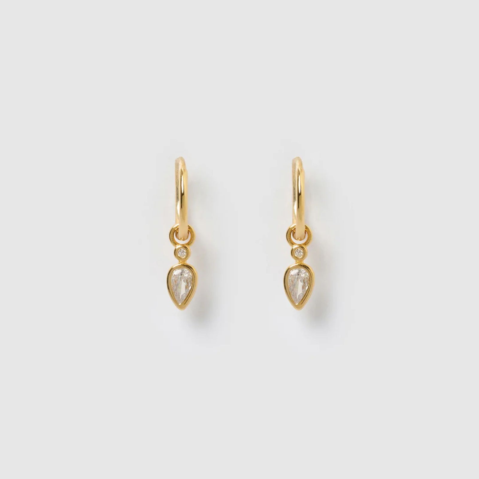 Daisy Gold Earrings Stone