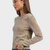 Women&#39;s Essential Rib Long Sleeve Top