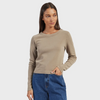 Women&#39;s Essential Rib Long Sleeve Top