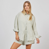 Womens Hampton Linen Long Sleeve Shirt