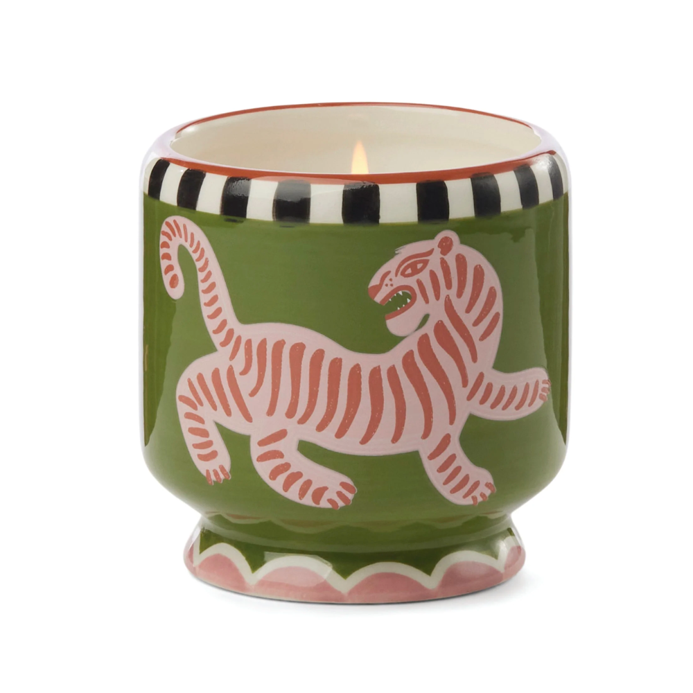 Adopo Tiger Ceramic Candle - Black Cedar Fig