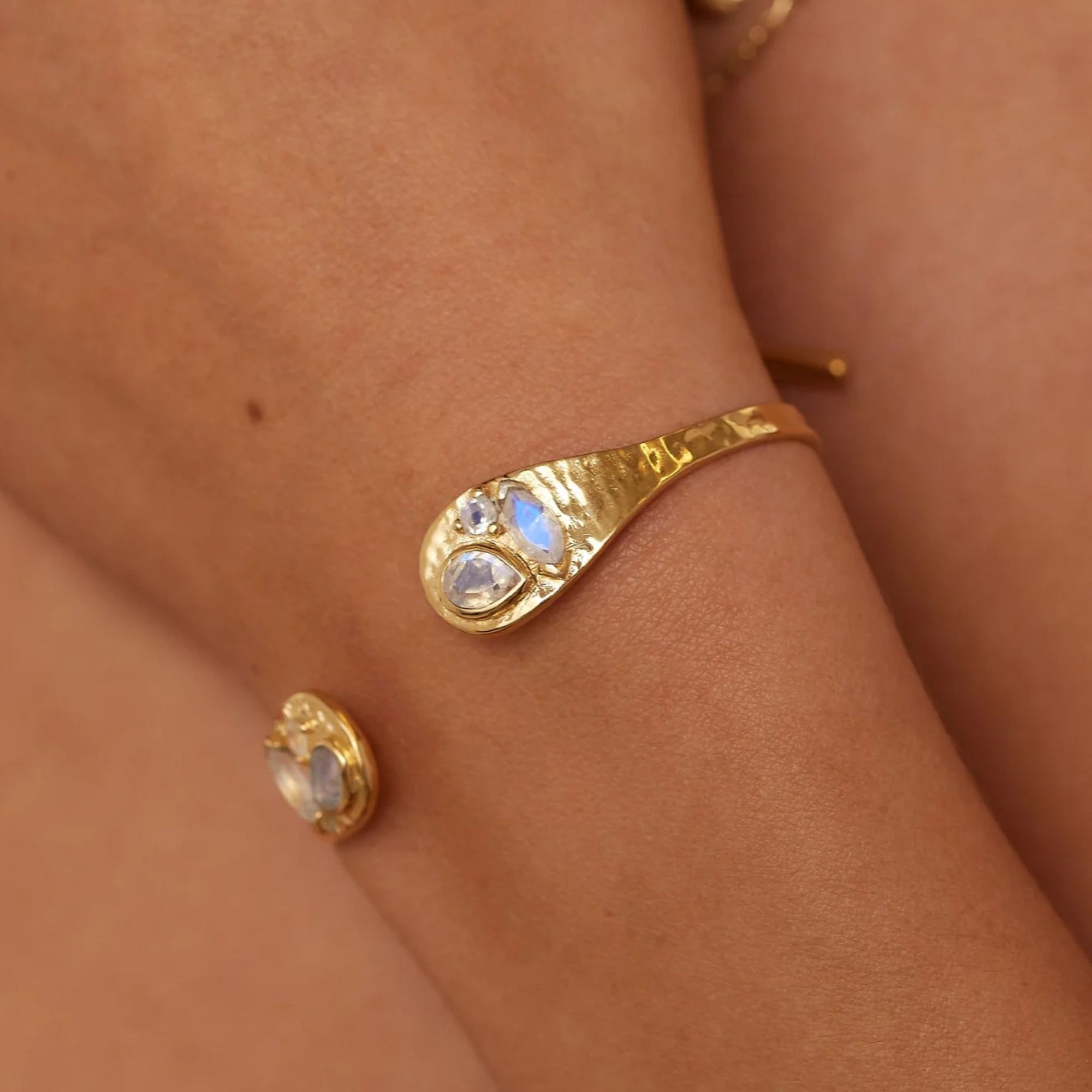 Alessia Moonstone Gold Cuff