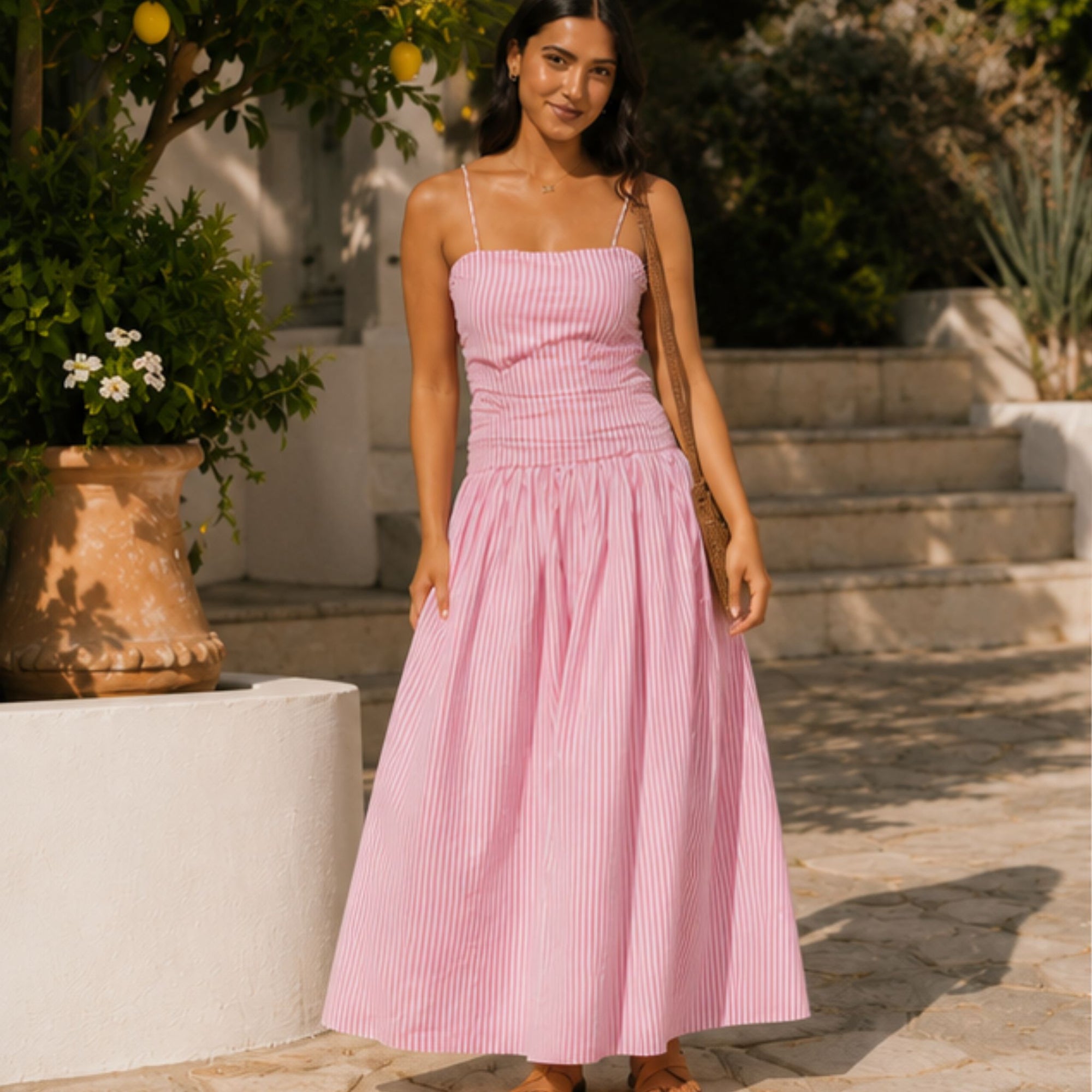 Franca Stripe Maxi Dress