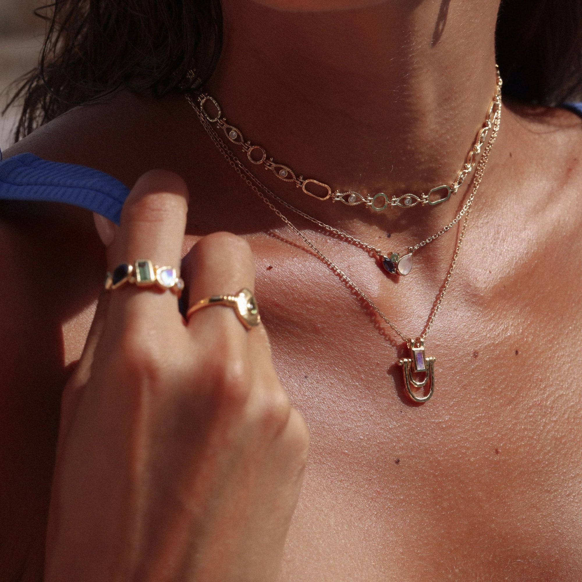 Allegra Moonstone Gold Necklace