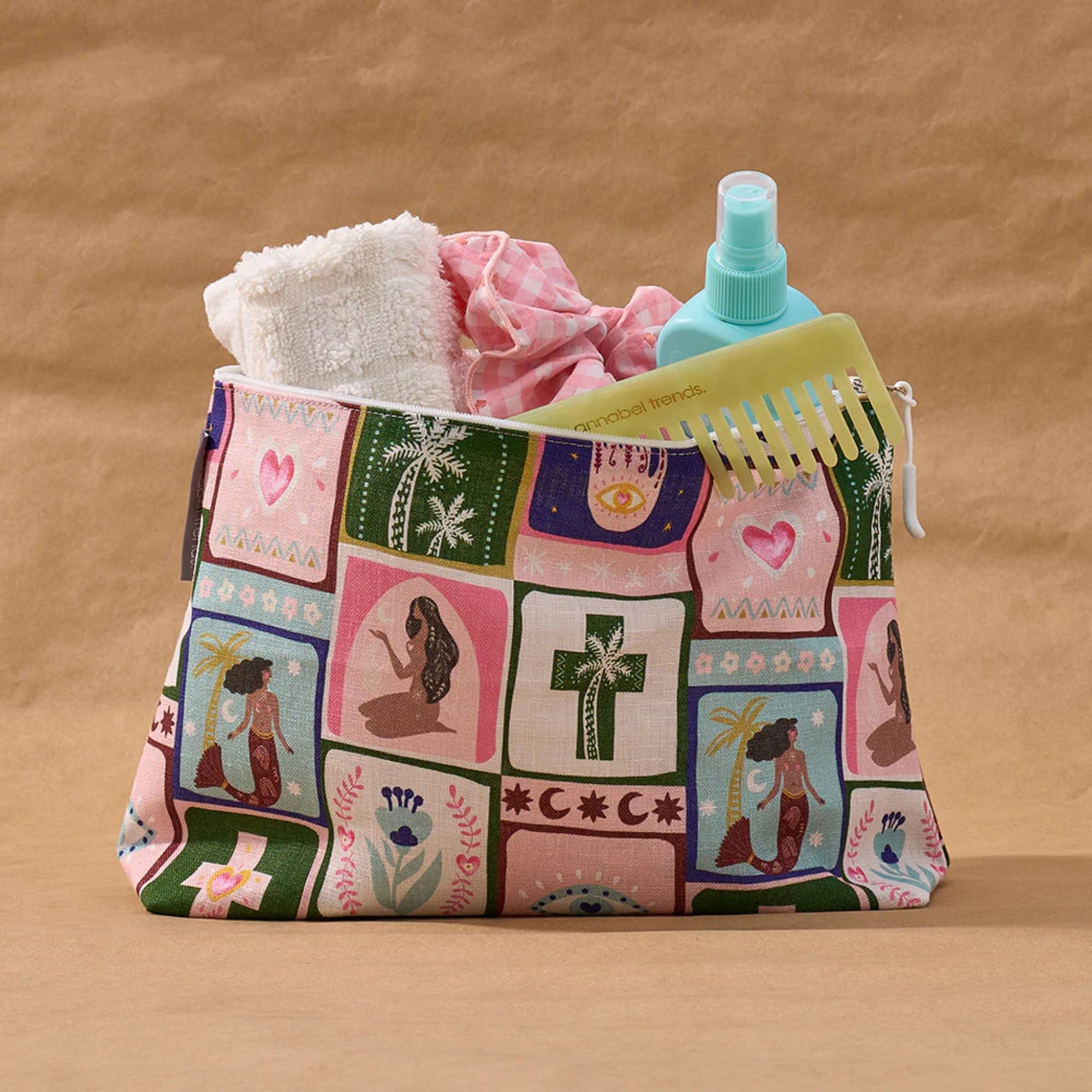 Linen Cosmetic Bag
