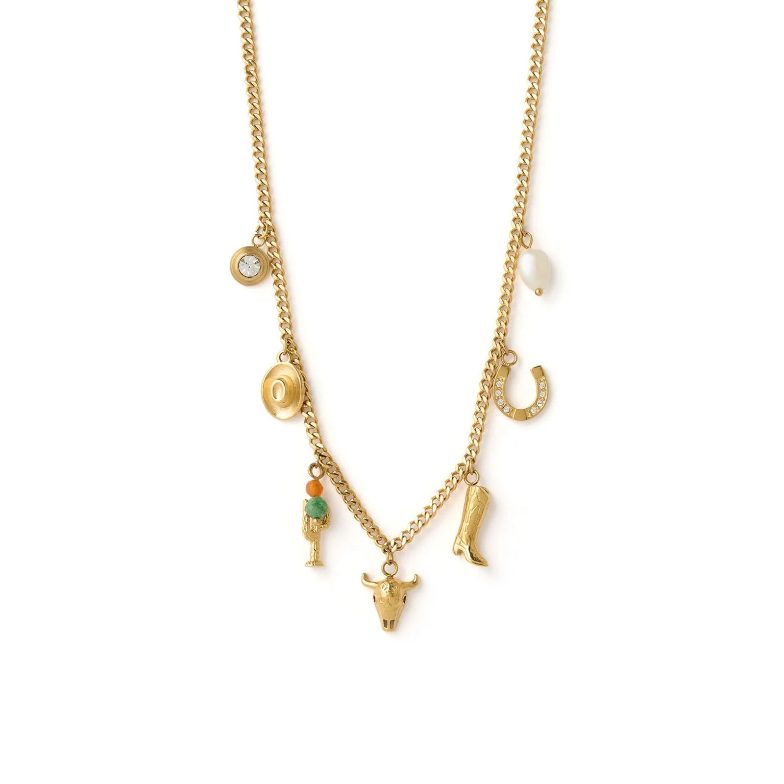 Rodeo Gold Charm Necklace