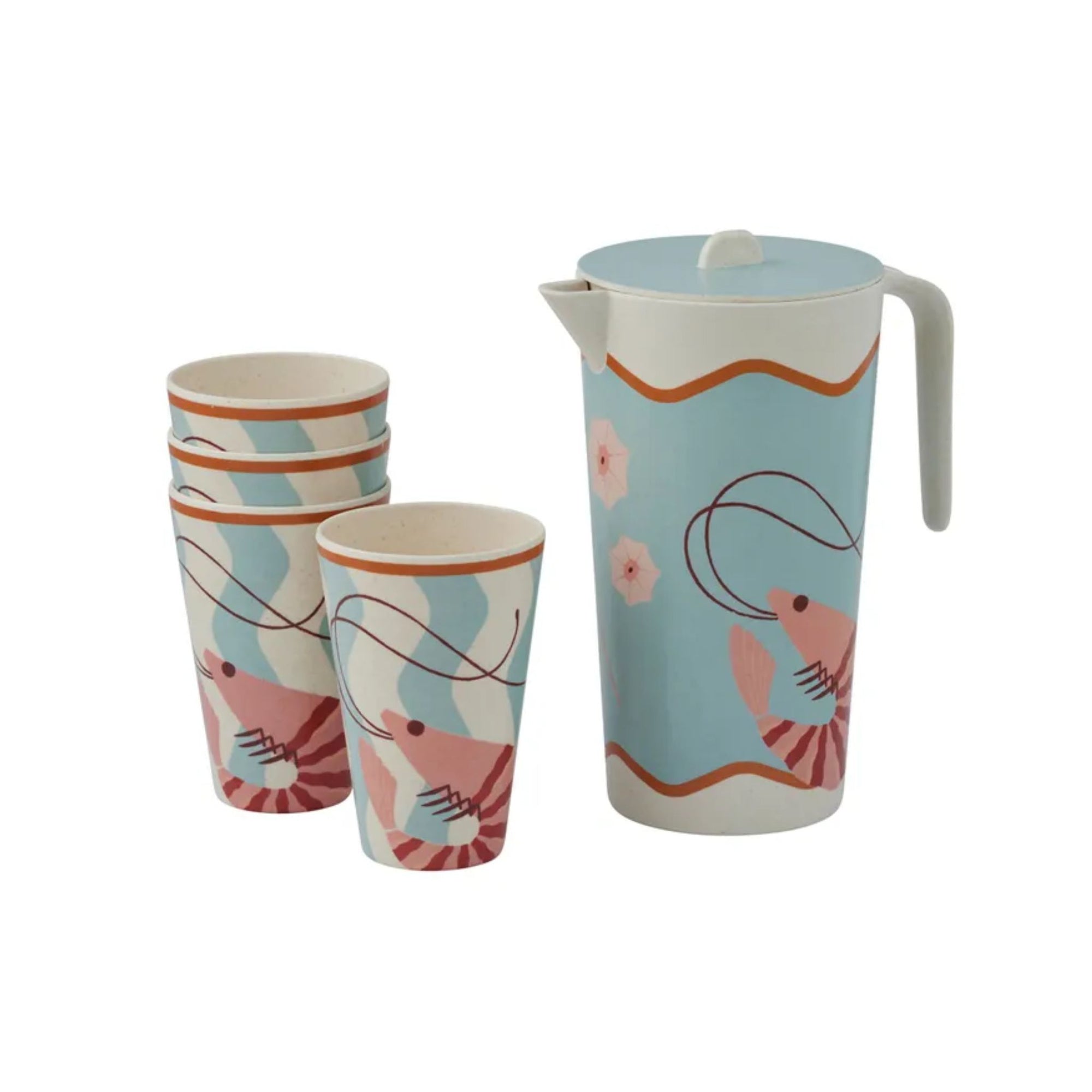 Shack 5 Piece Bamboo Fibre Jug Set