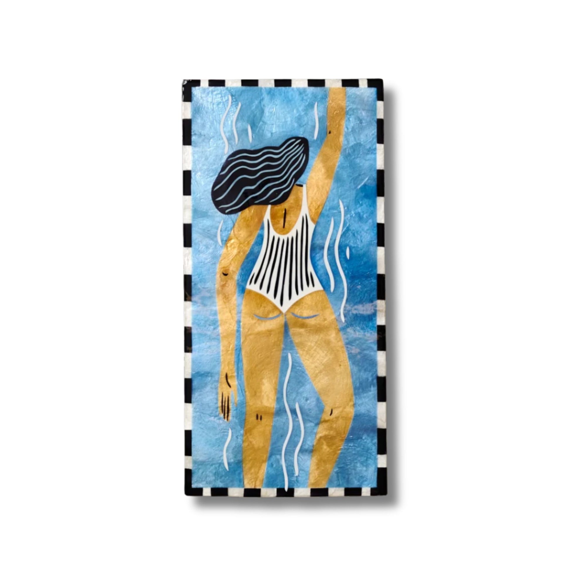 Beach Day Swim Wall Tile
