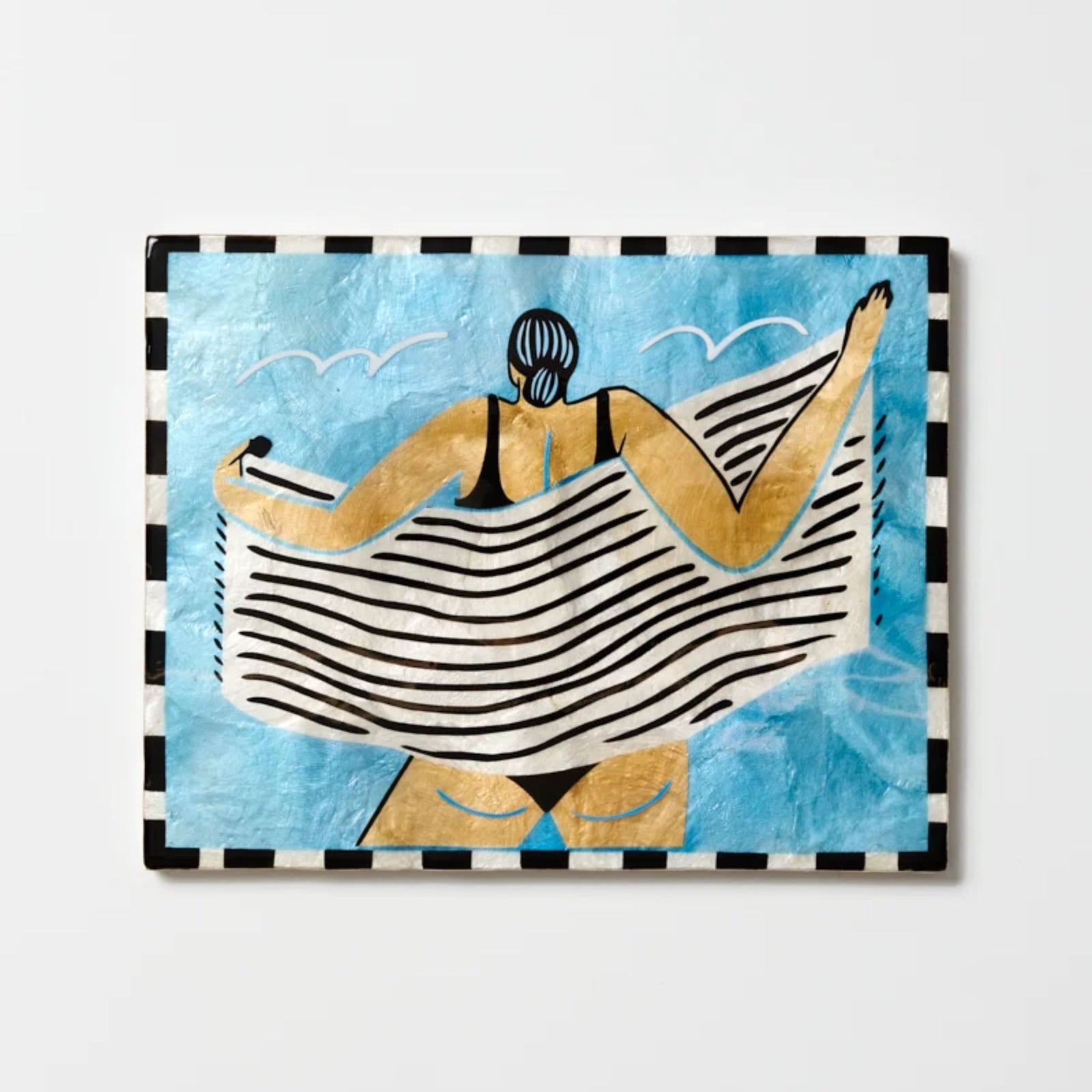 Beach Day Towel Off Wall Tile