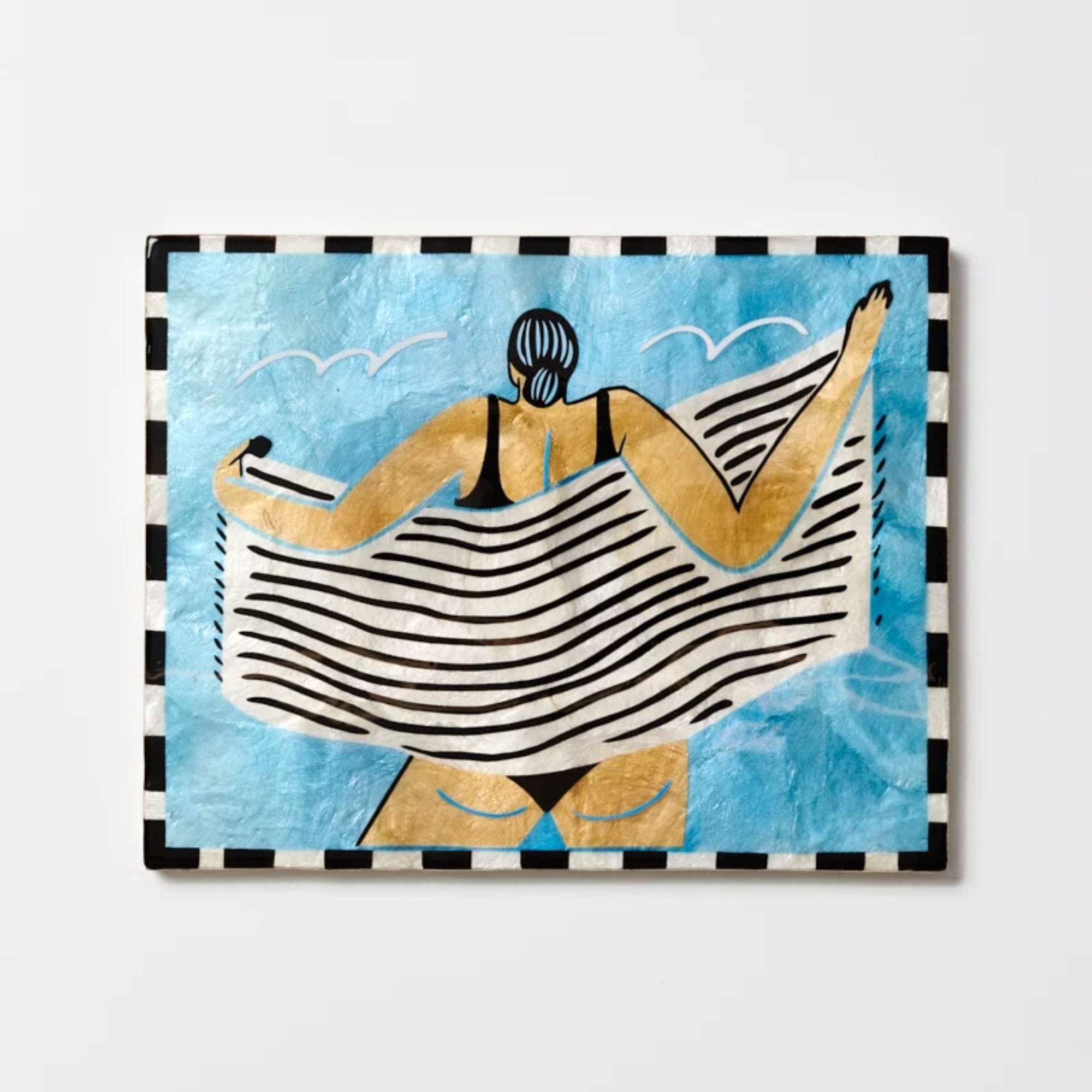 Beach Day Towel Off Wall Tile
