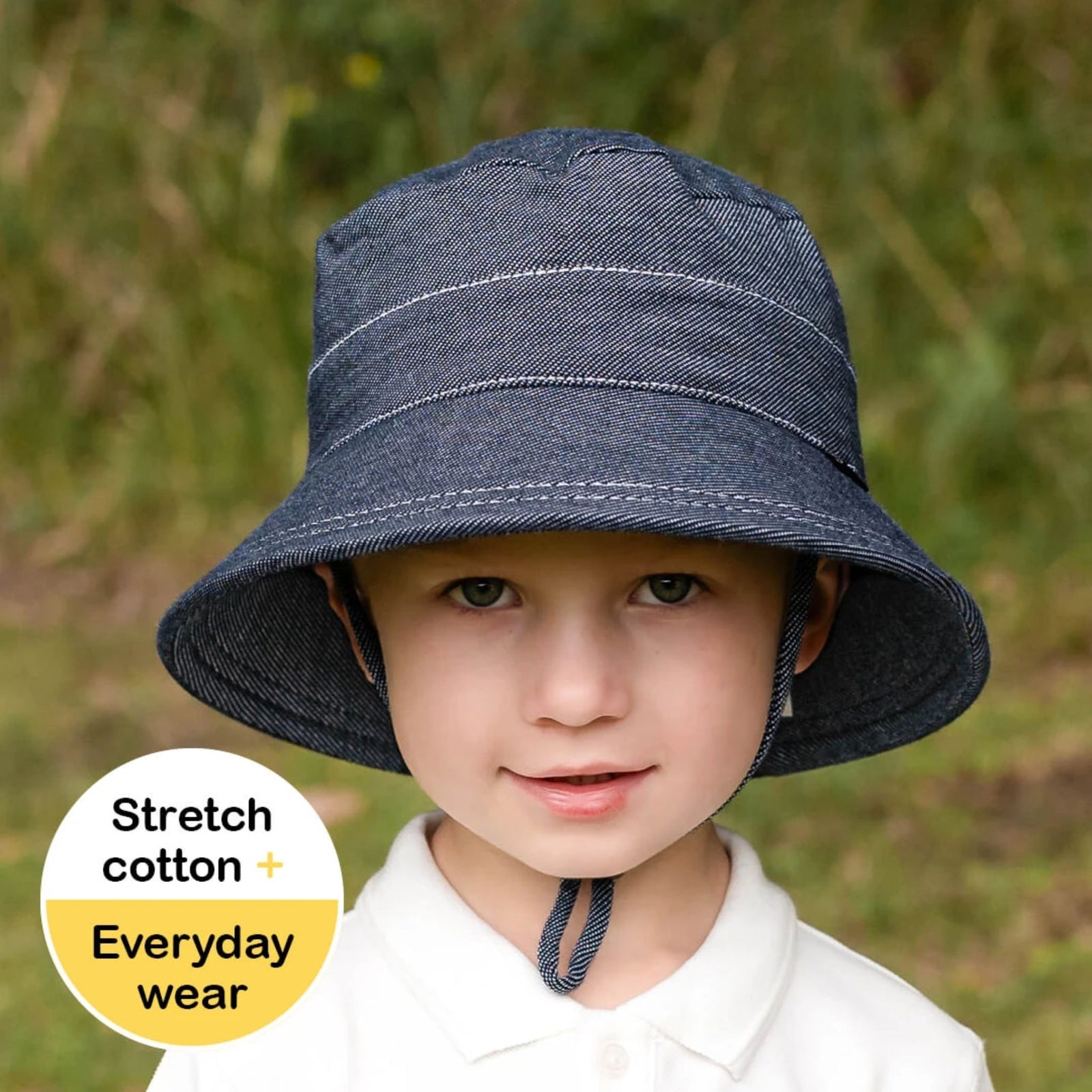 Kids Bucket Sun Hat Denim