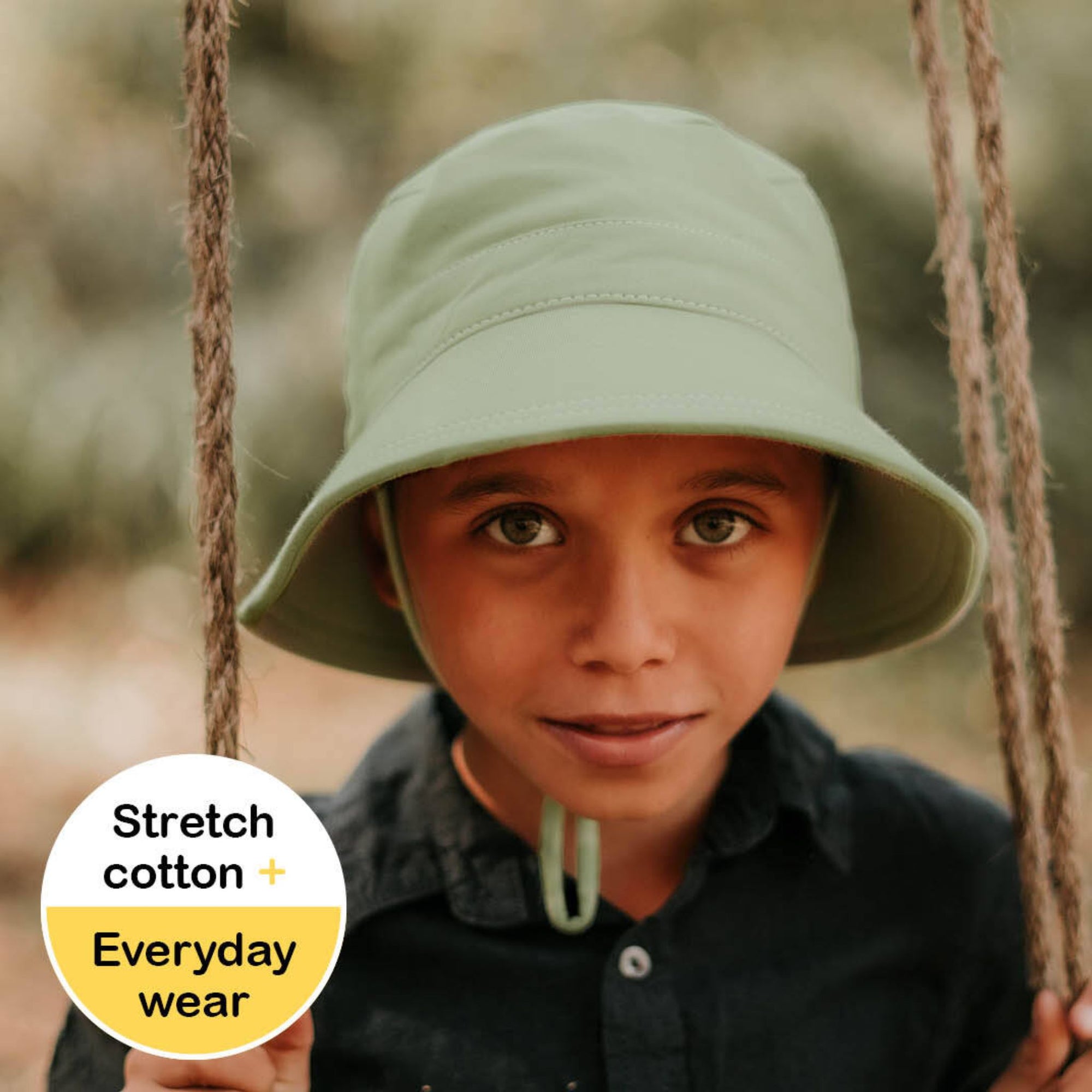 Kids Bucket Sun Hat Khaki