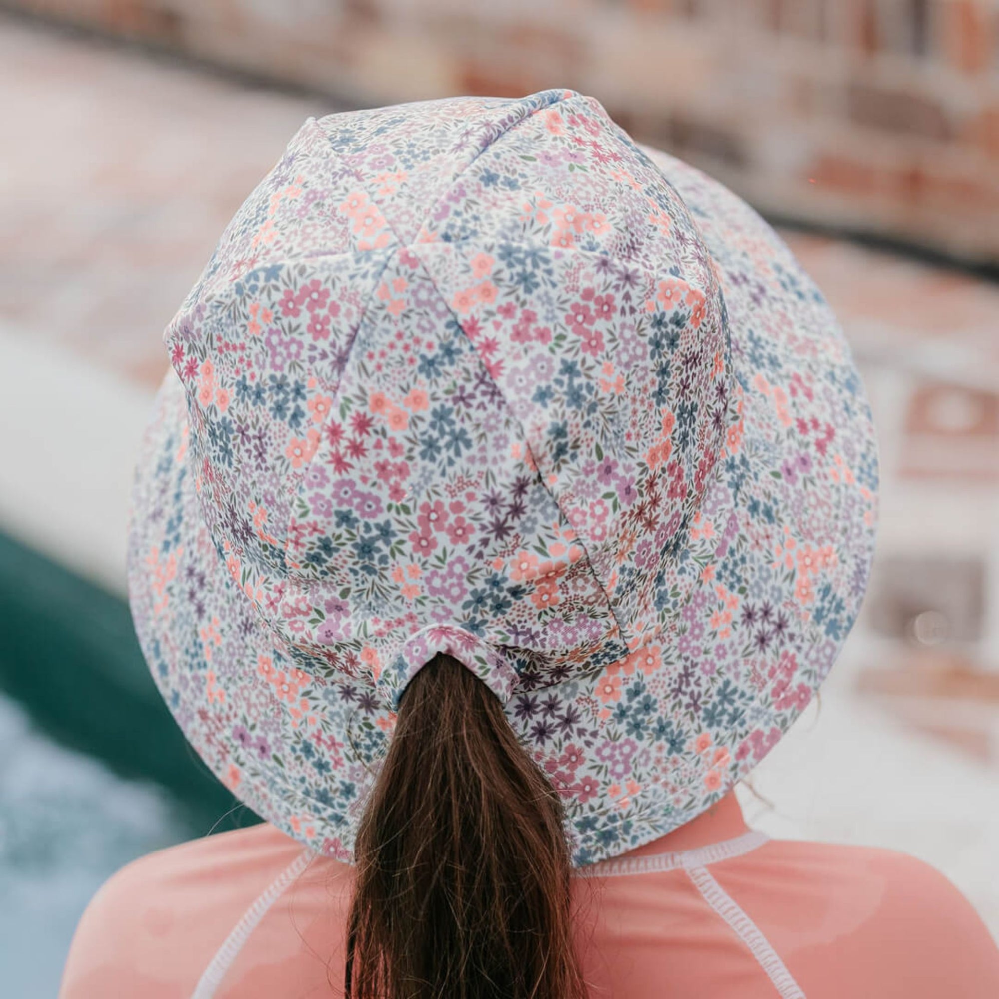 Ponytail Swim Beach Hat Blossom