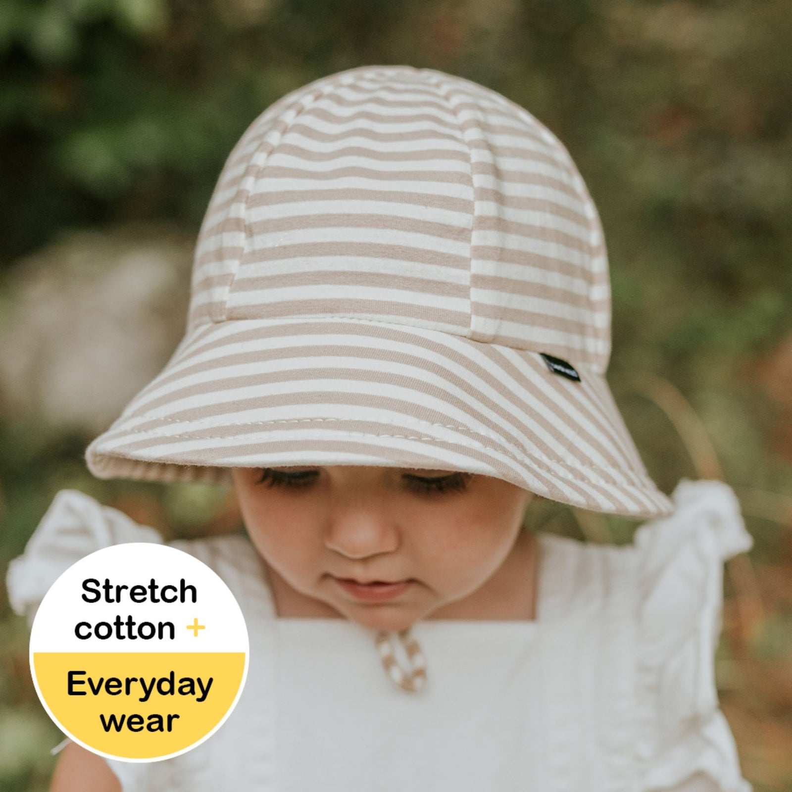 Toddler Bucket Sun Hat Natural Stripe