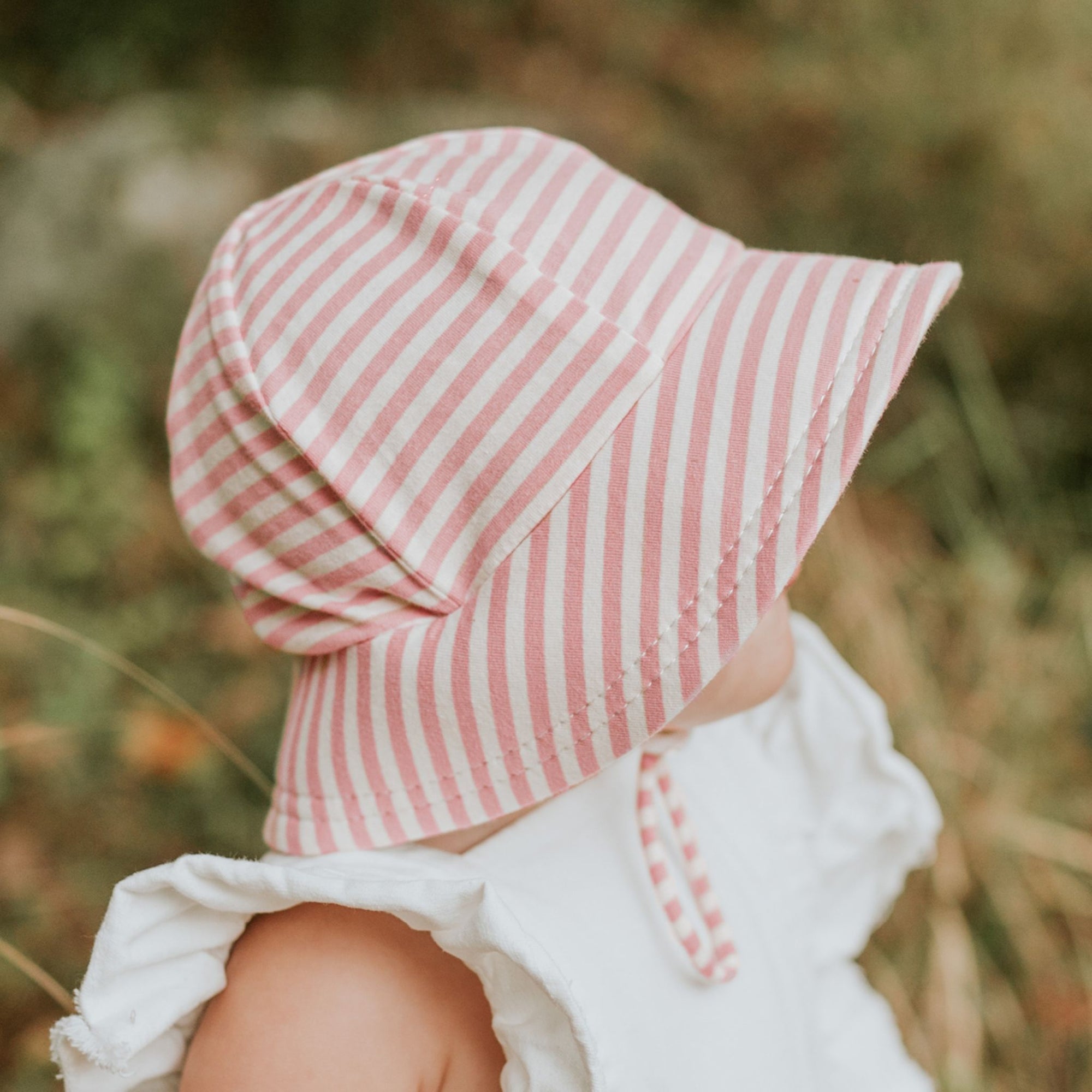 Toddler Bucket Sun Hat Pink Stripe