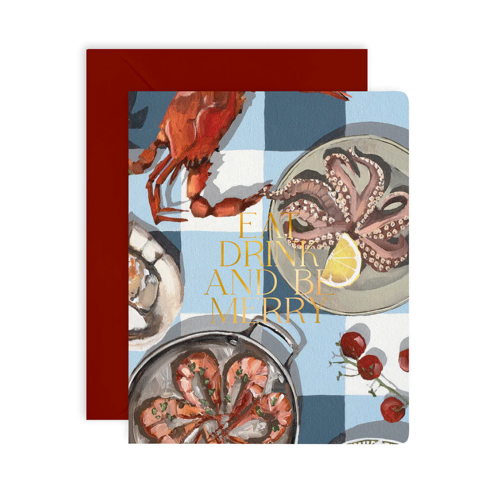 Eat, Drink, Be Merry Greeting Card