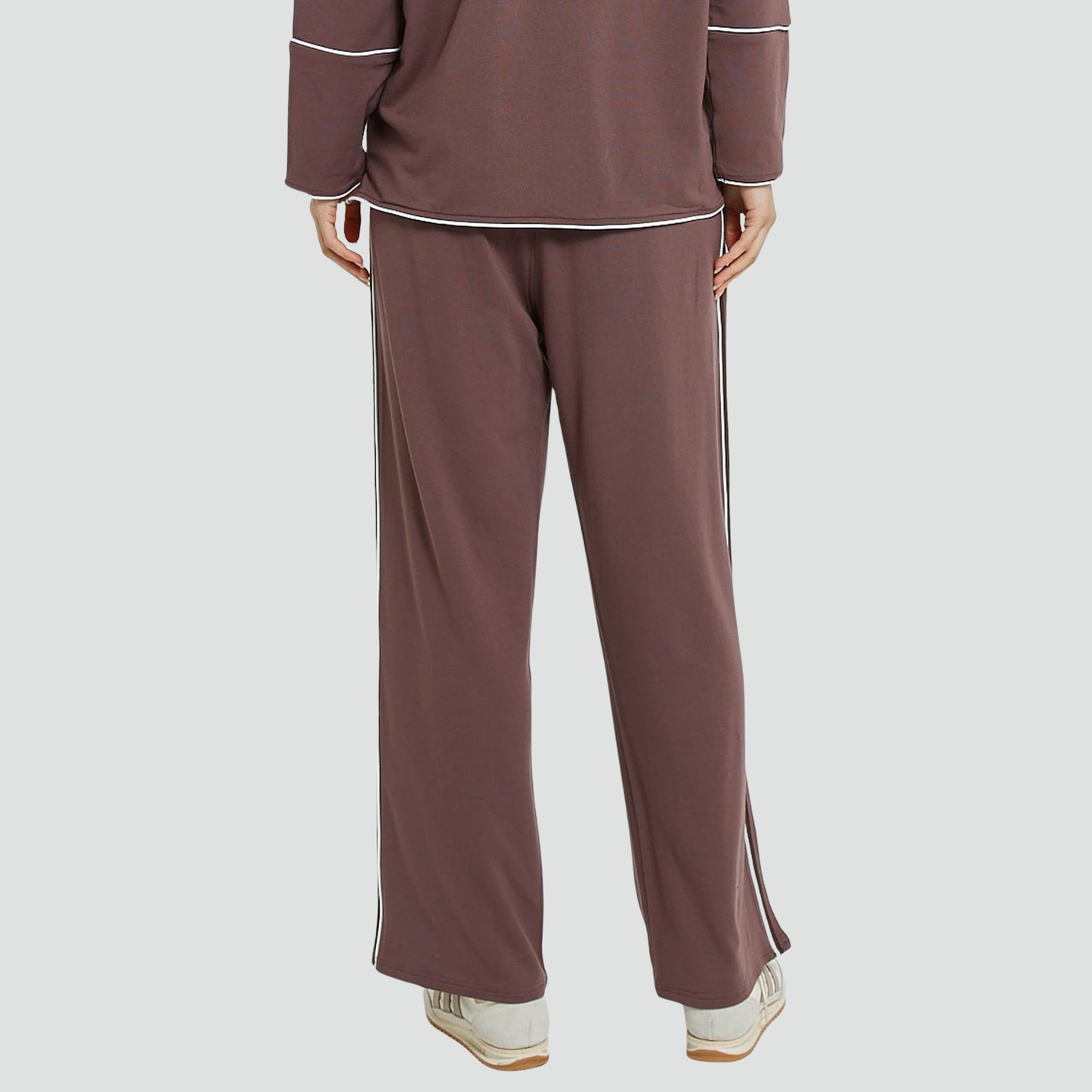 Evelyn Wide Leg Jogger Nutmeg