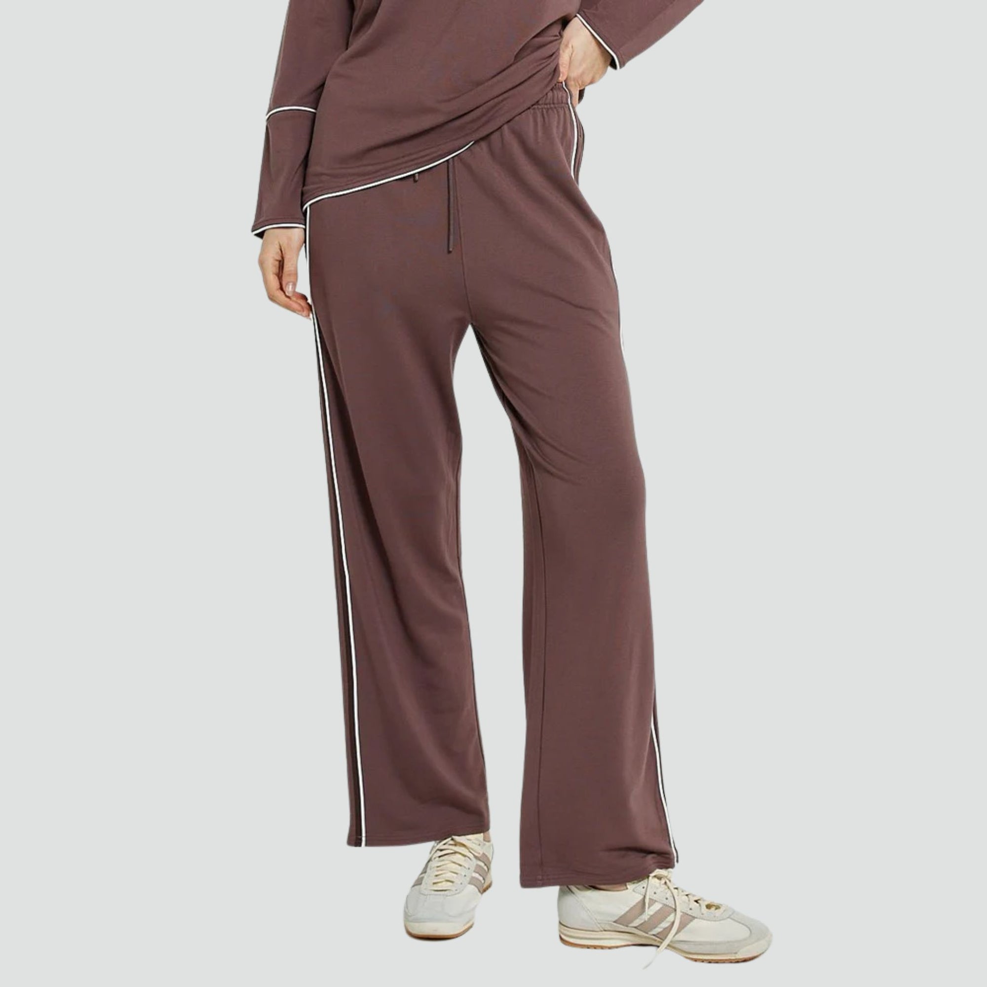 Evelyn Wide Leg Jogger Nutmeg
