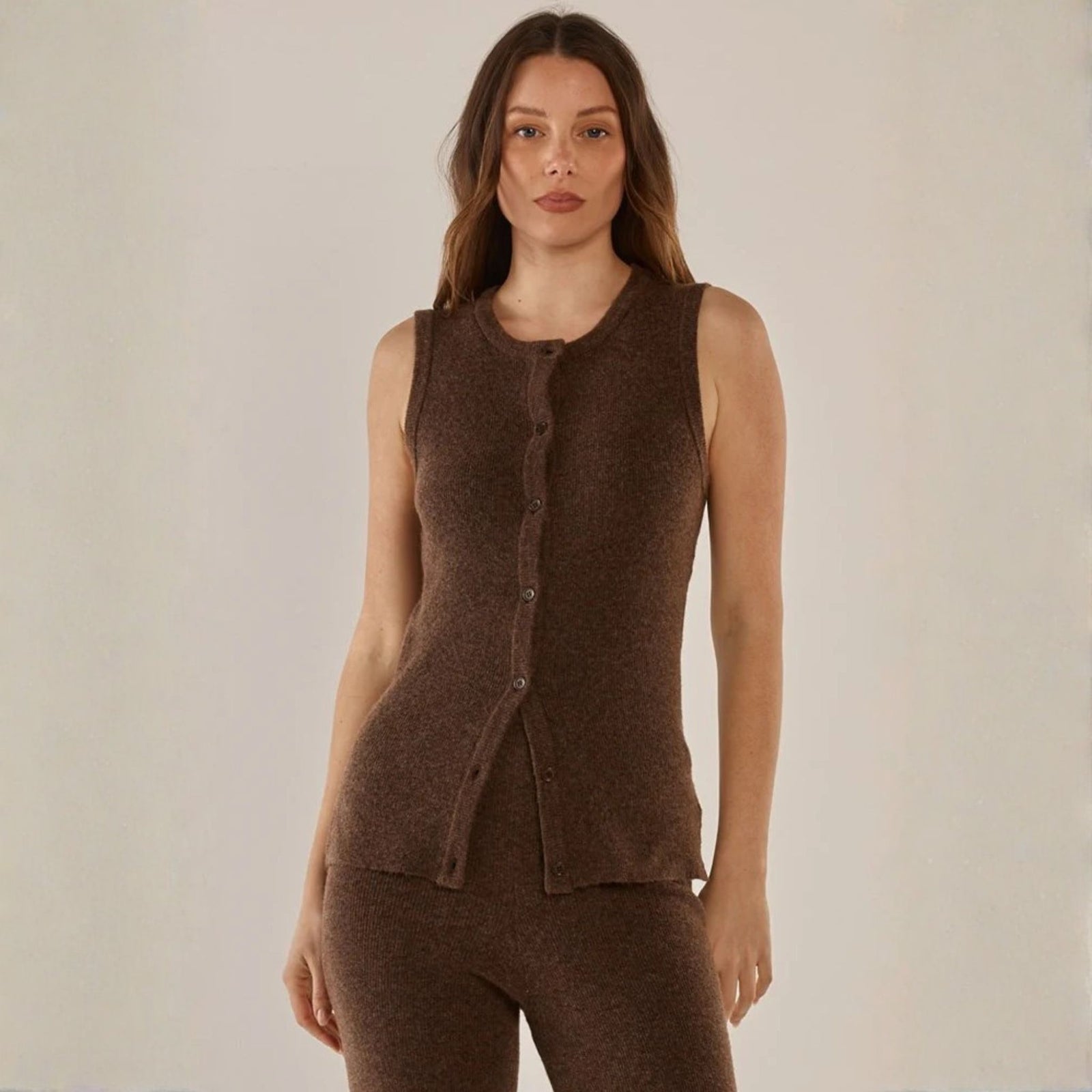 Shona Knit Vest Espresso